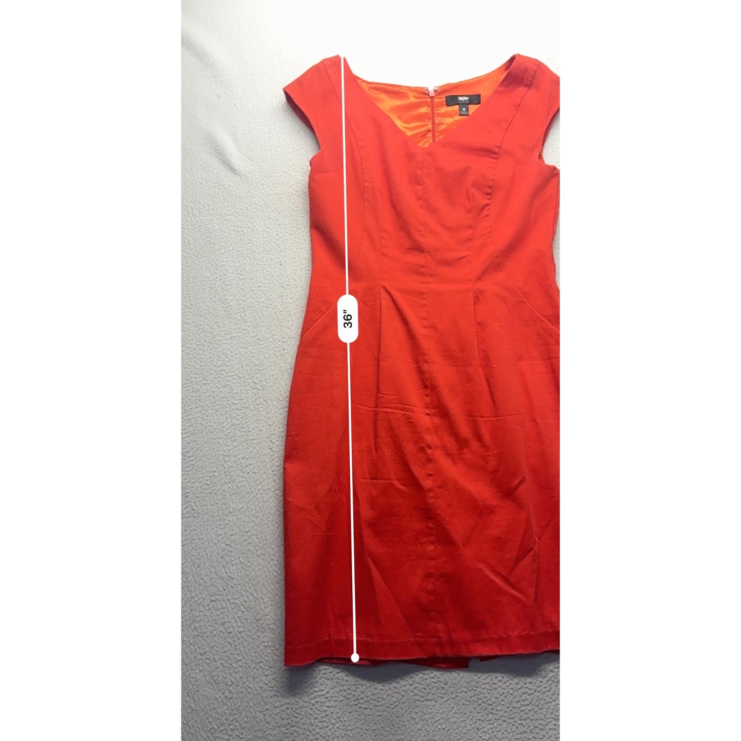 Mossimo Womens Red Cap Sleeve Stretch Sheath Dress Size 4 #7705