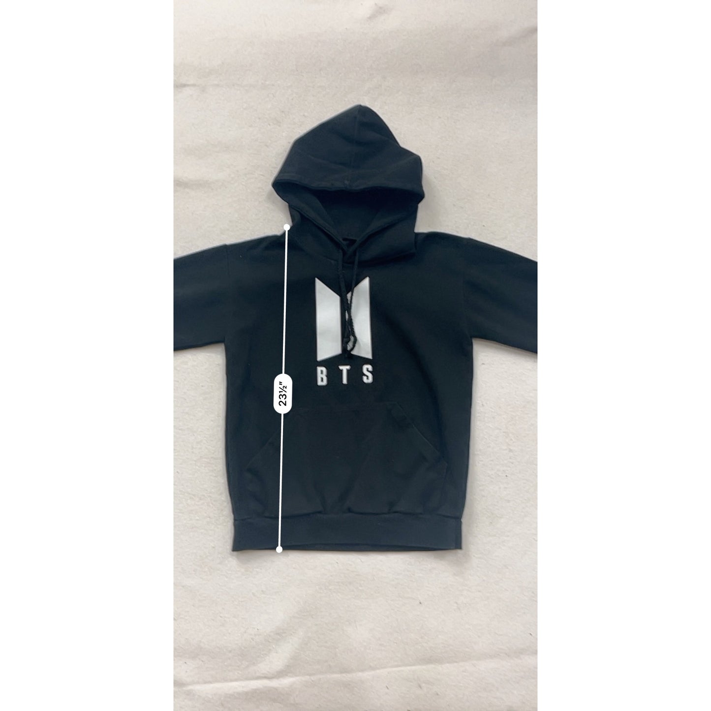 BTS Black Pullover Hoodie Youth XL With Logo #8731