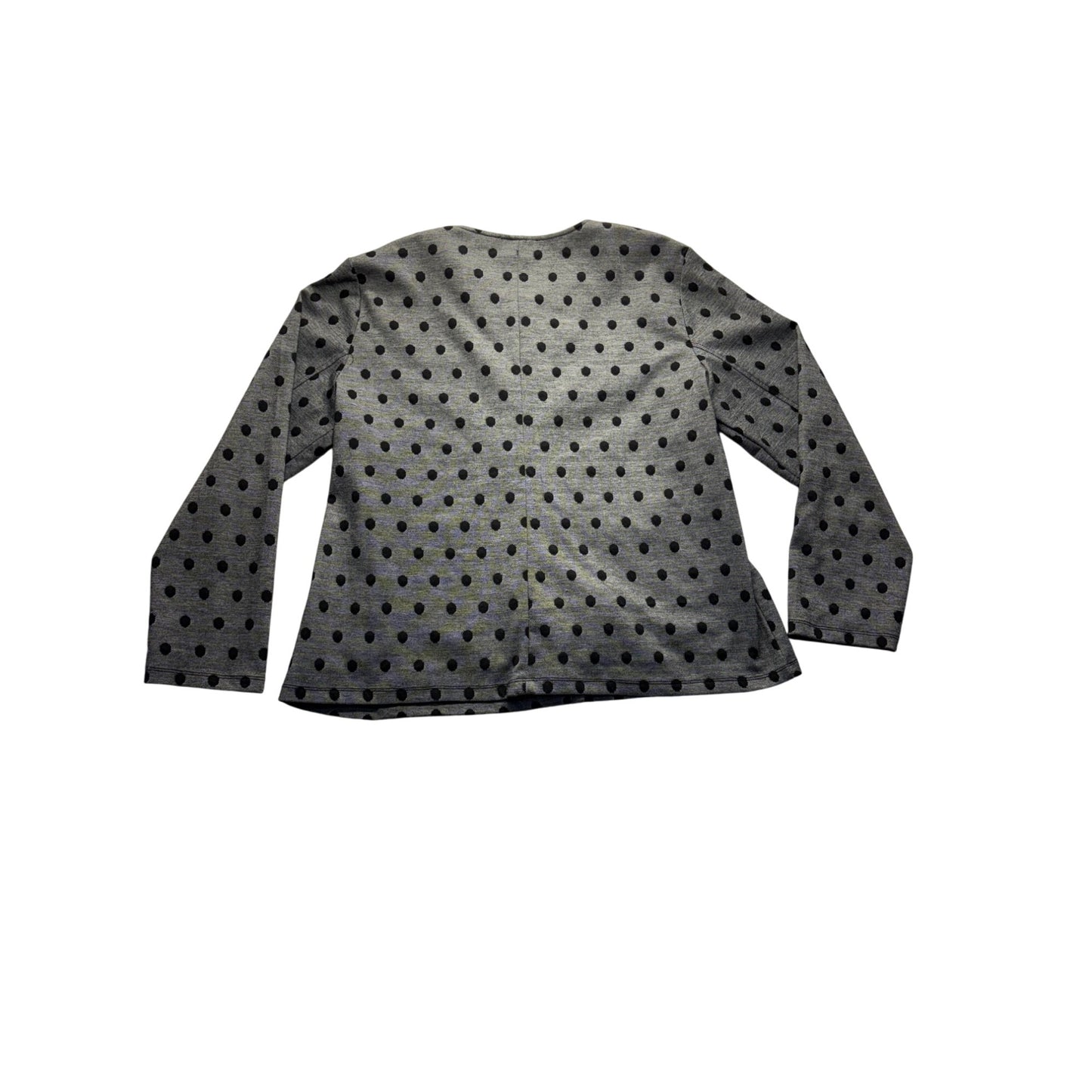 Gray Polka Dot Button-Up Blazer By Christopher & Banks #7696