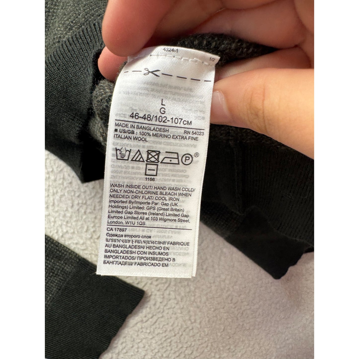 Banana Republic Italian Merino Wool Crew Neck Sweater Textured Green L #9568