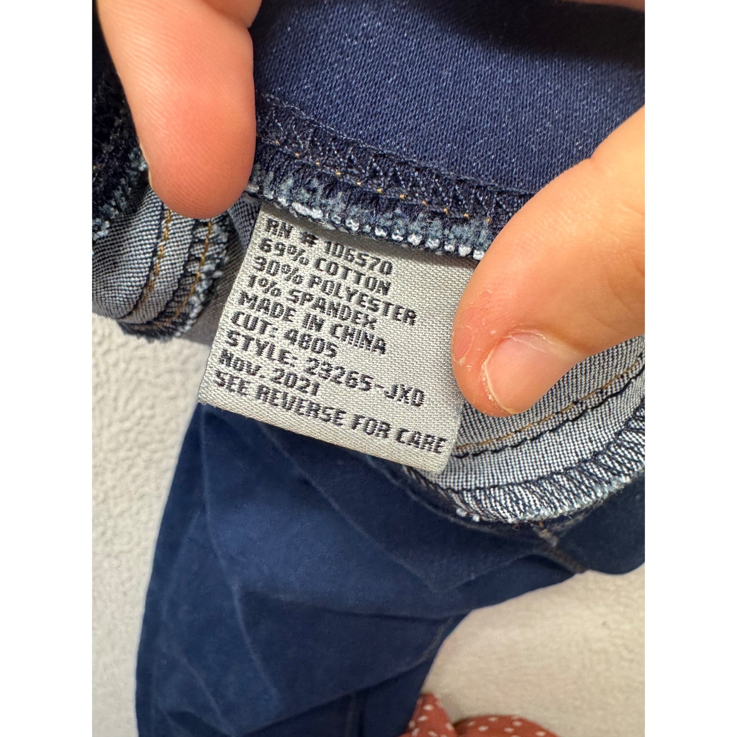 Tract Blue Denim Jeggings Pull On Stretch Skinny Jeans 34" Inseam #9562