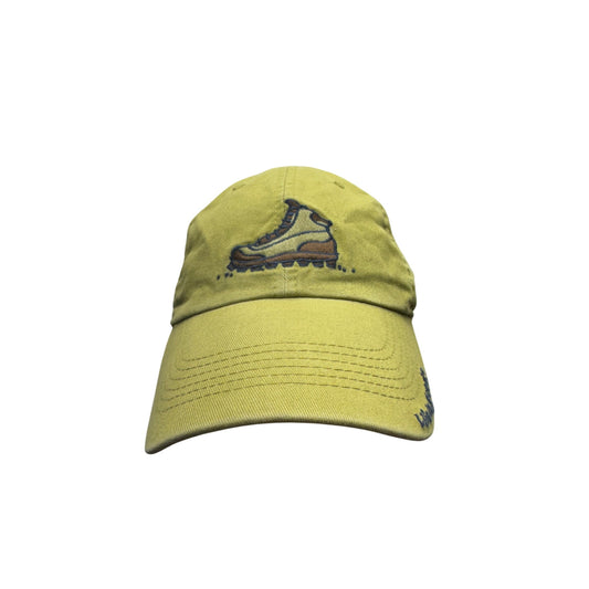 Life Is Good Hiking Boot Embroidered Baseball Cap In Olive Green #62B