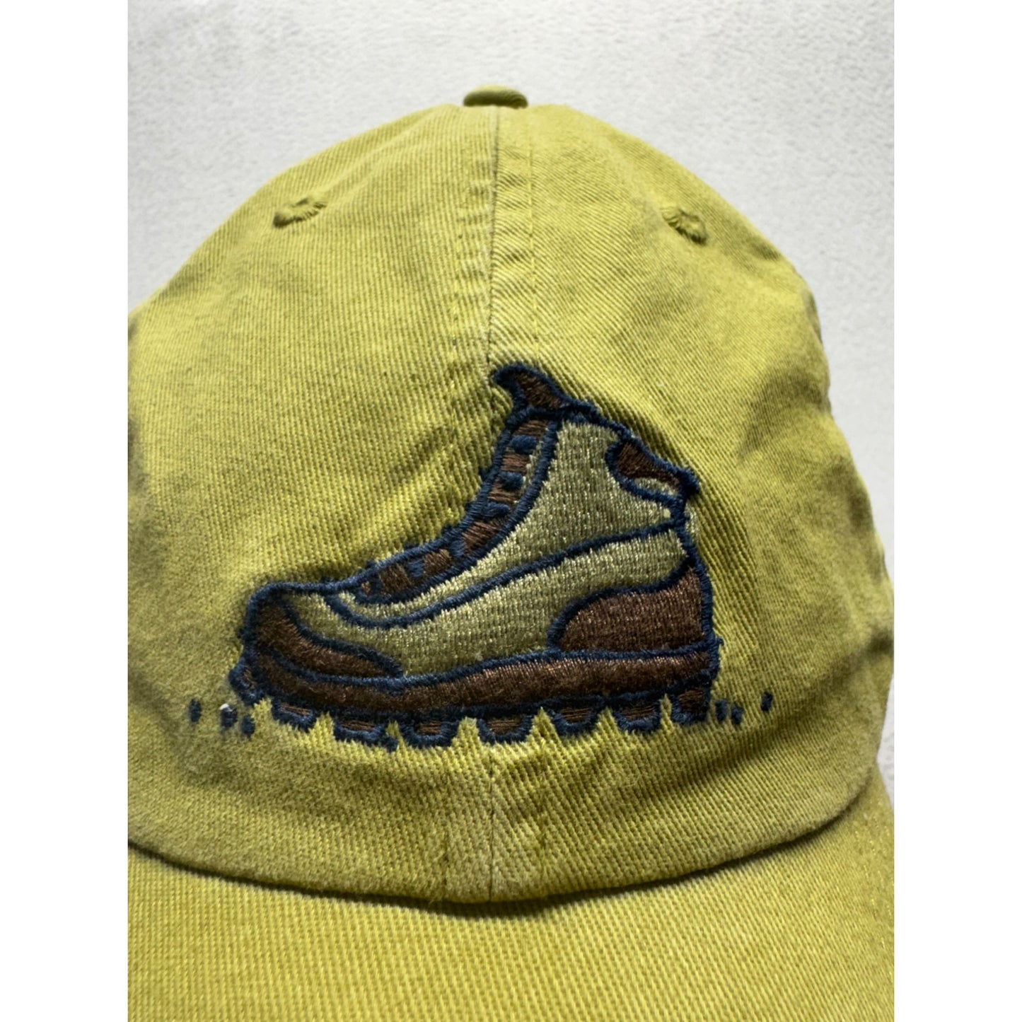 Life Is Good Hiking Boot Embroidered Baseball Cap In Olive Green #62B