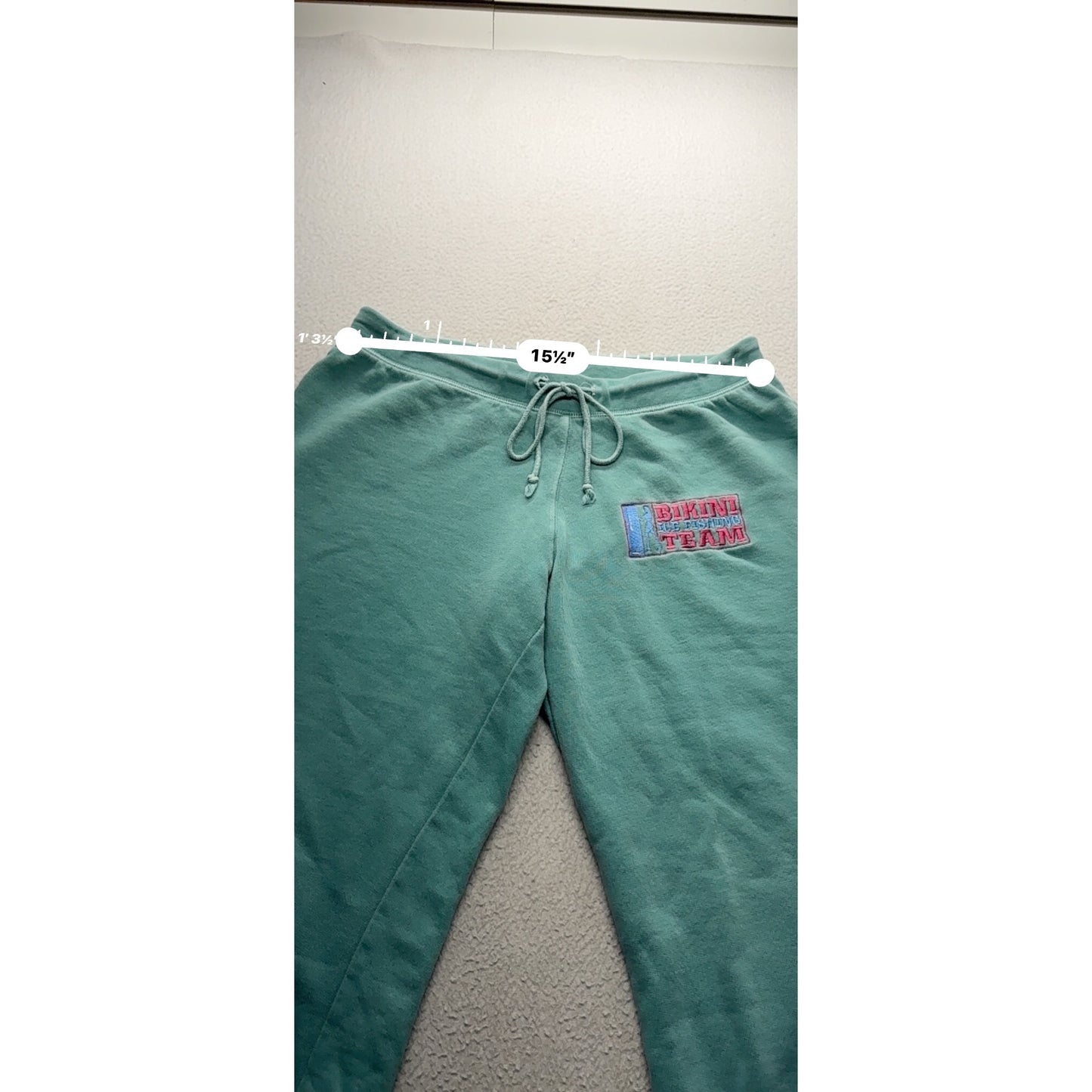 Vintage Outrigger Sweatpants Bikini Ice Fishing Team Cotton Blend Womens L #9541