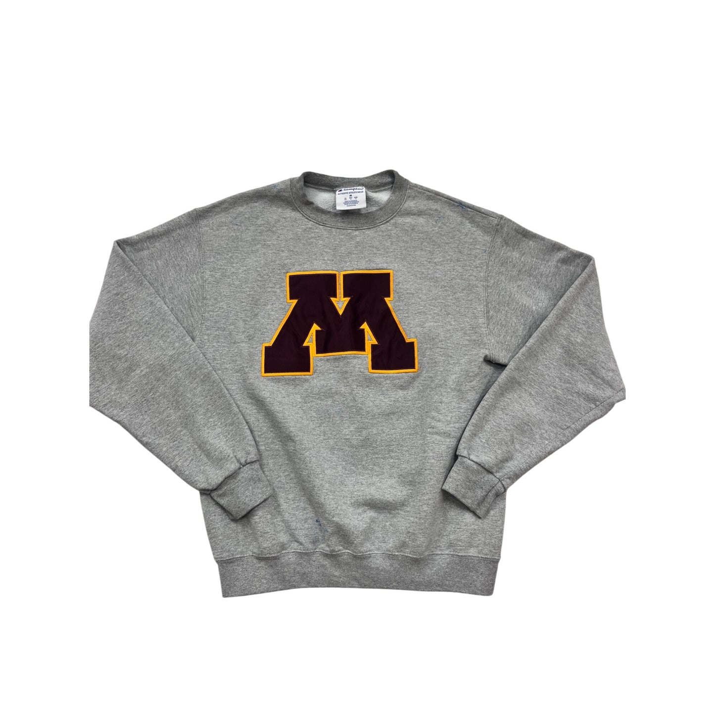 Champion Gray Crewneck Sweatshirt With Maroon "M" Logo #184A