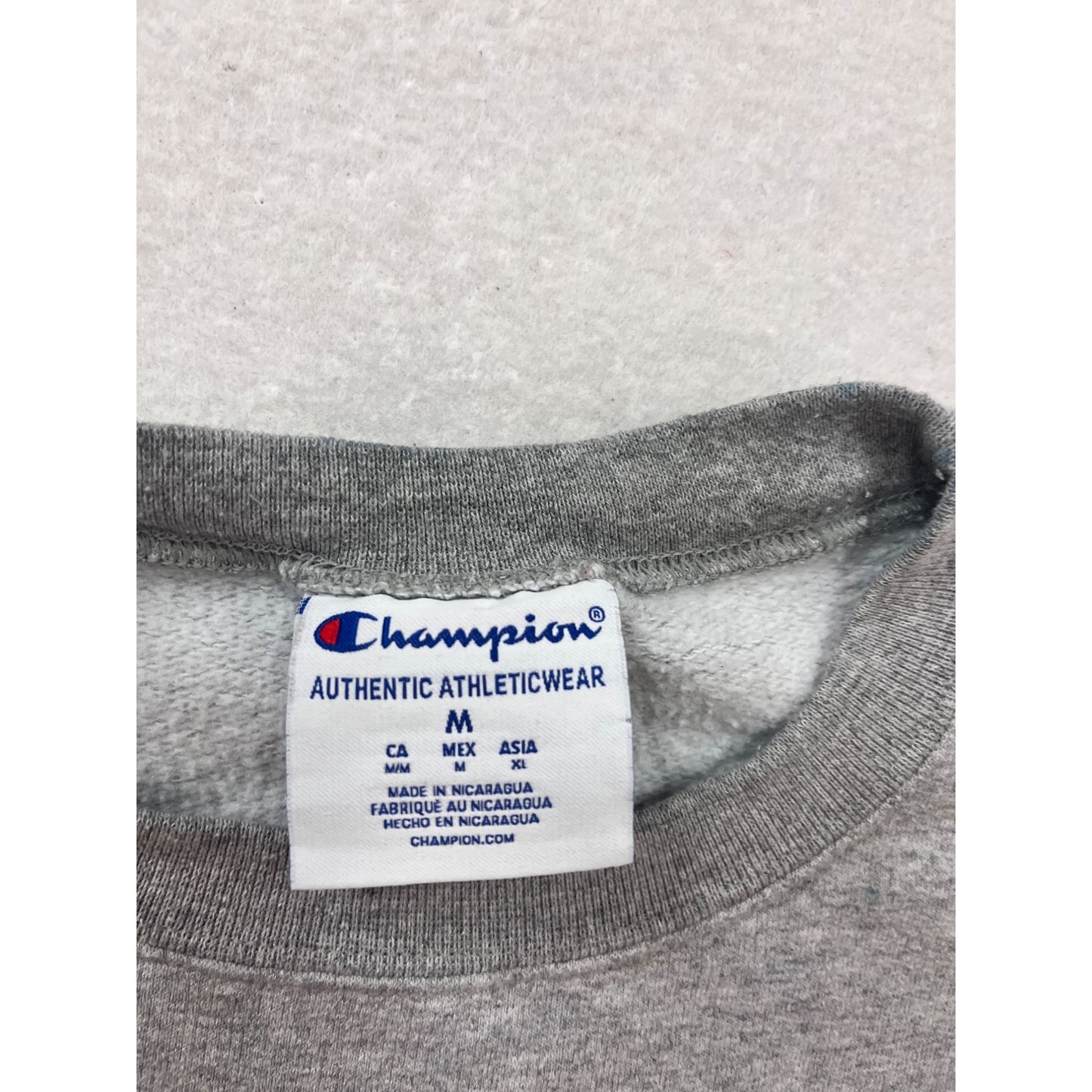 Champion Gray Crewneck Sweatshirt With Maroon "M" Logo #184A