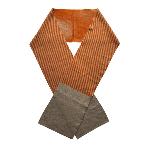 Lands End Striped Color Block Wool Blend Winter Scarf #9569