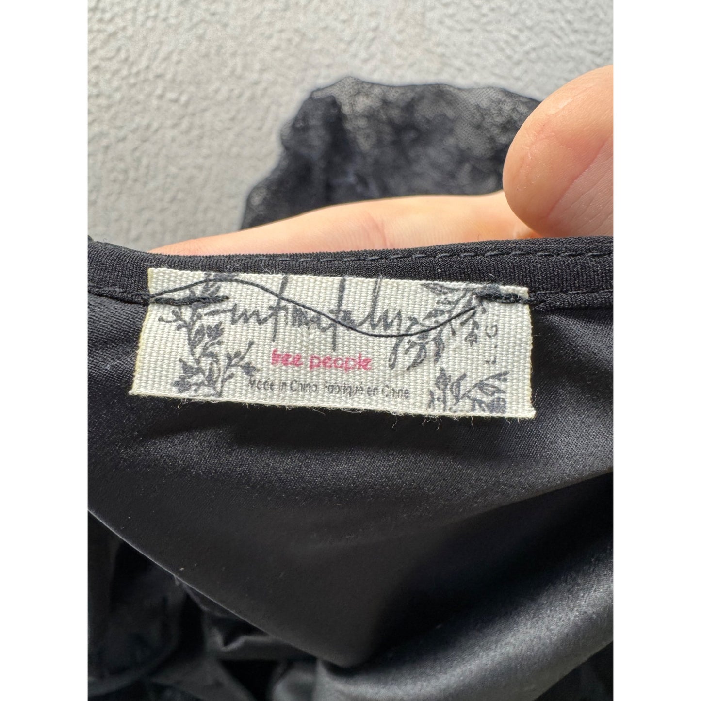 Spaghetti Strap Backless Maxi Dress In Black With Lace Overlay #294B