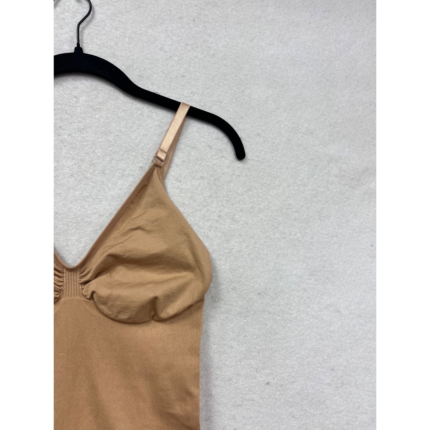 Khaya Beige Bodysuit With Adjustable Straps & Snap Closure Size XXXL #168A