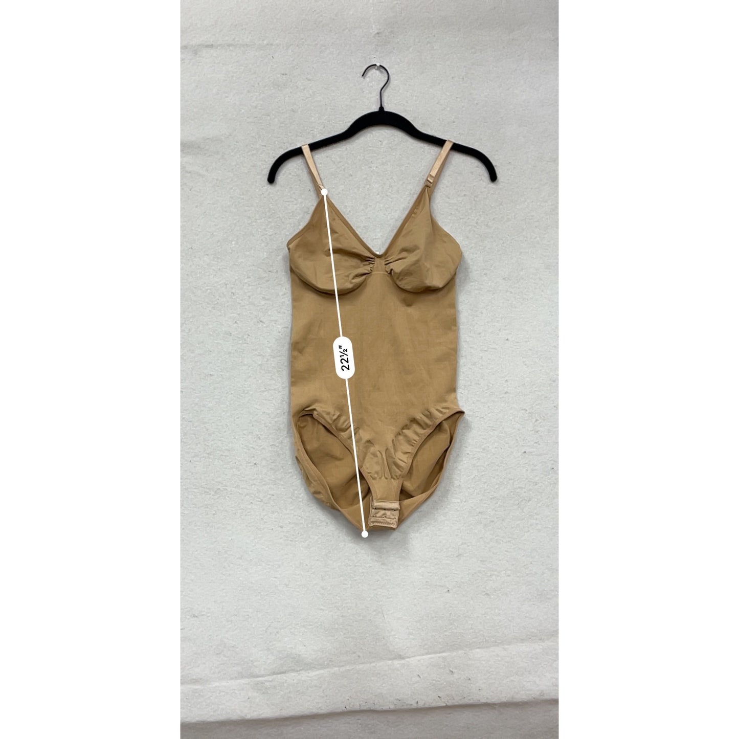 Khaya Beige Bodysuit With Adjustable Straps & Snap Closure Size XXXL #168A