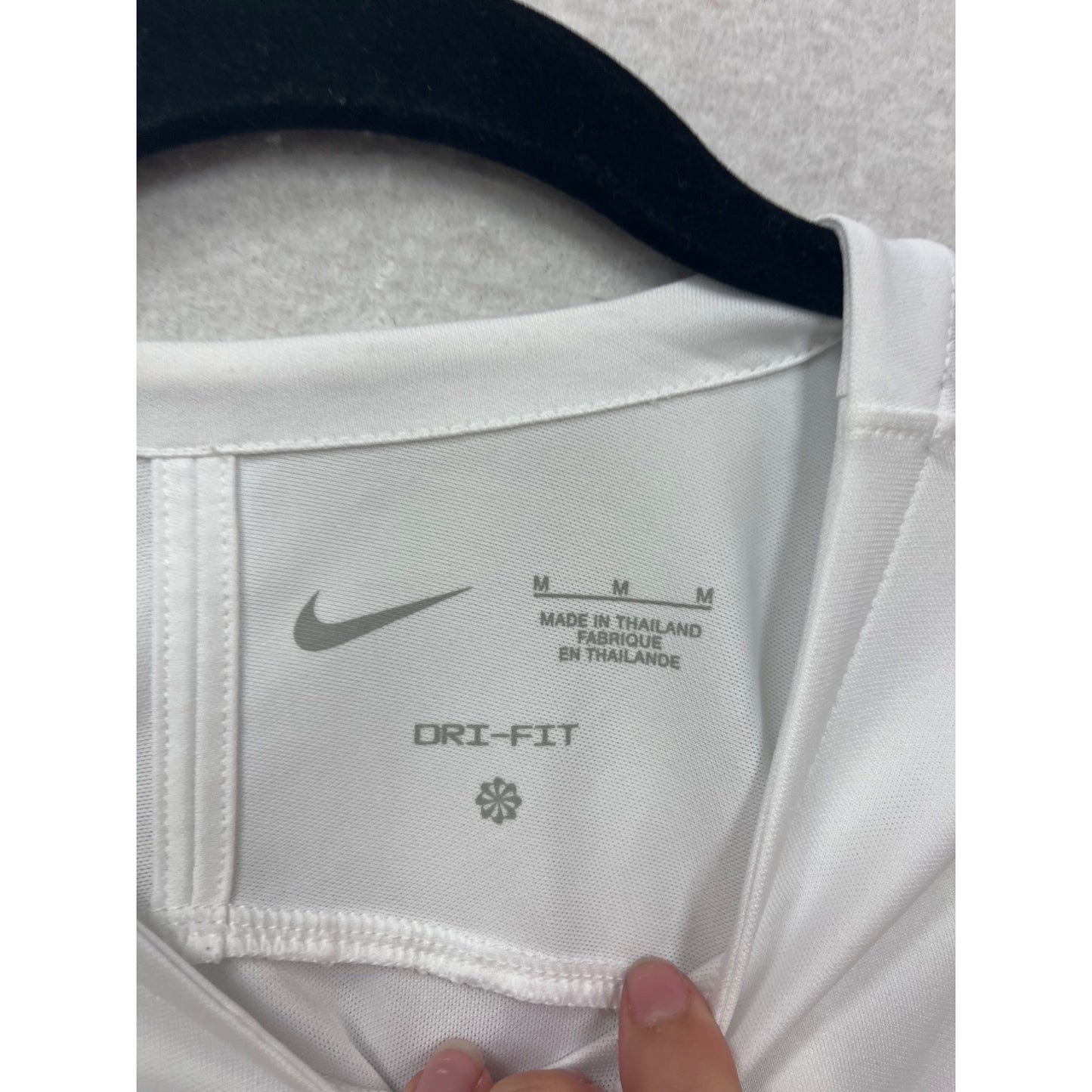 Nike White Dri-Fit Long Sleeve Athletic Shirt M #353A