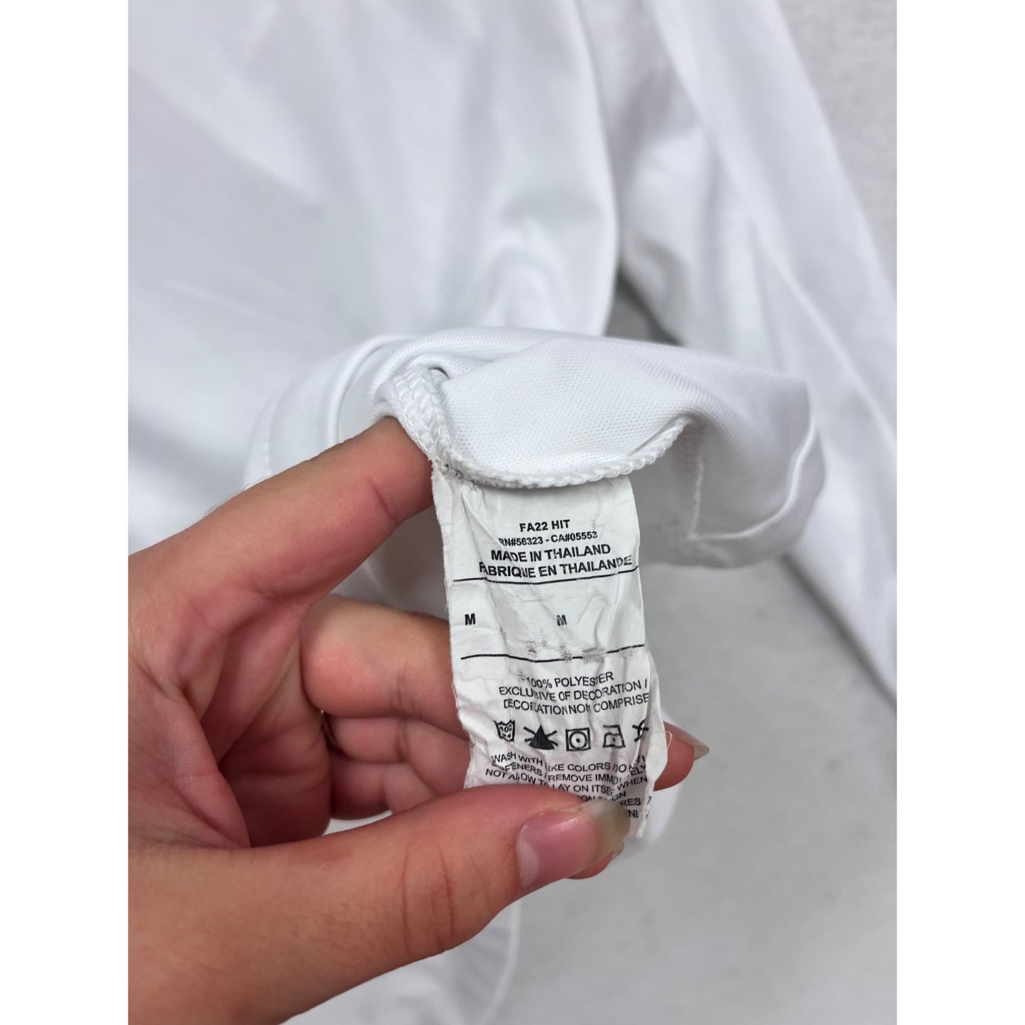 Nike White Dri-Fit Long Sleeve Athletic Shirt M #353A