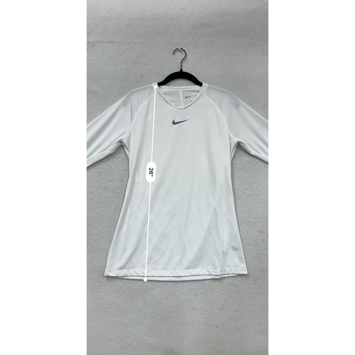 Nike White Dri-Fit Long Sleeve Athletic Shirt M #353A