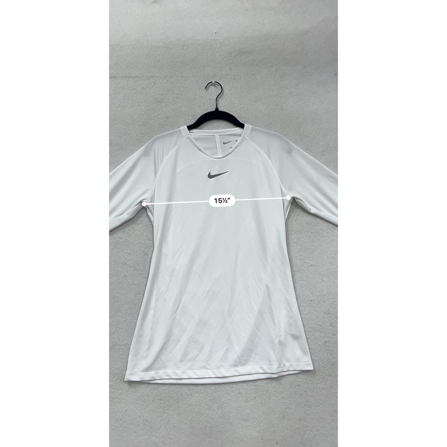 Nike White Dri-Fit Long Sleeve Athletic Shirt M #353A