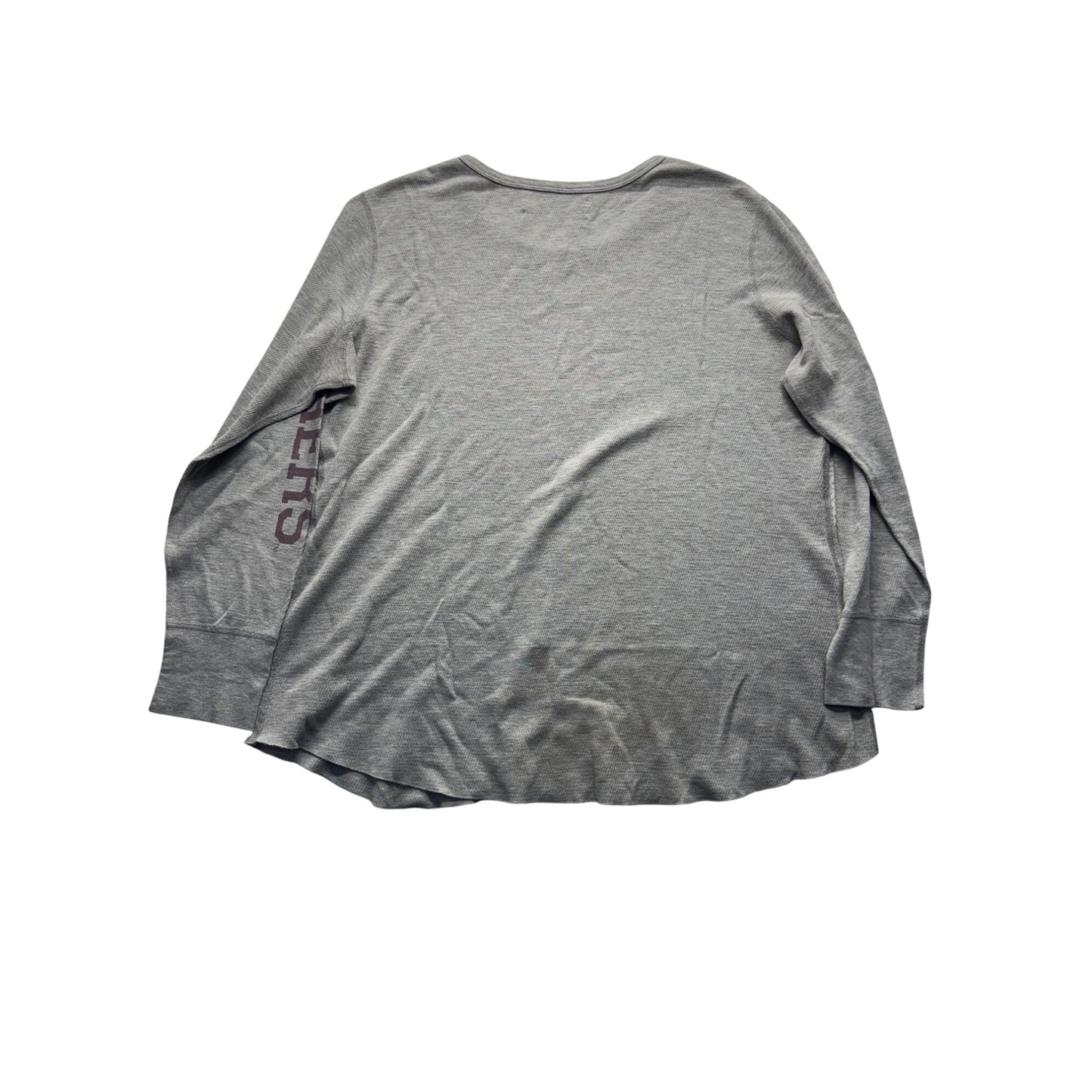 University Of Minnesota Long Sleeve Gray Thermal Shirt Womens Size L #9547