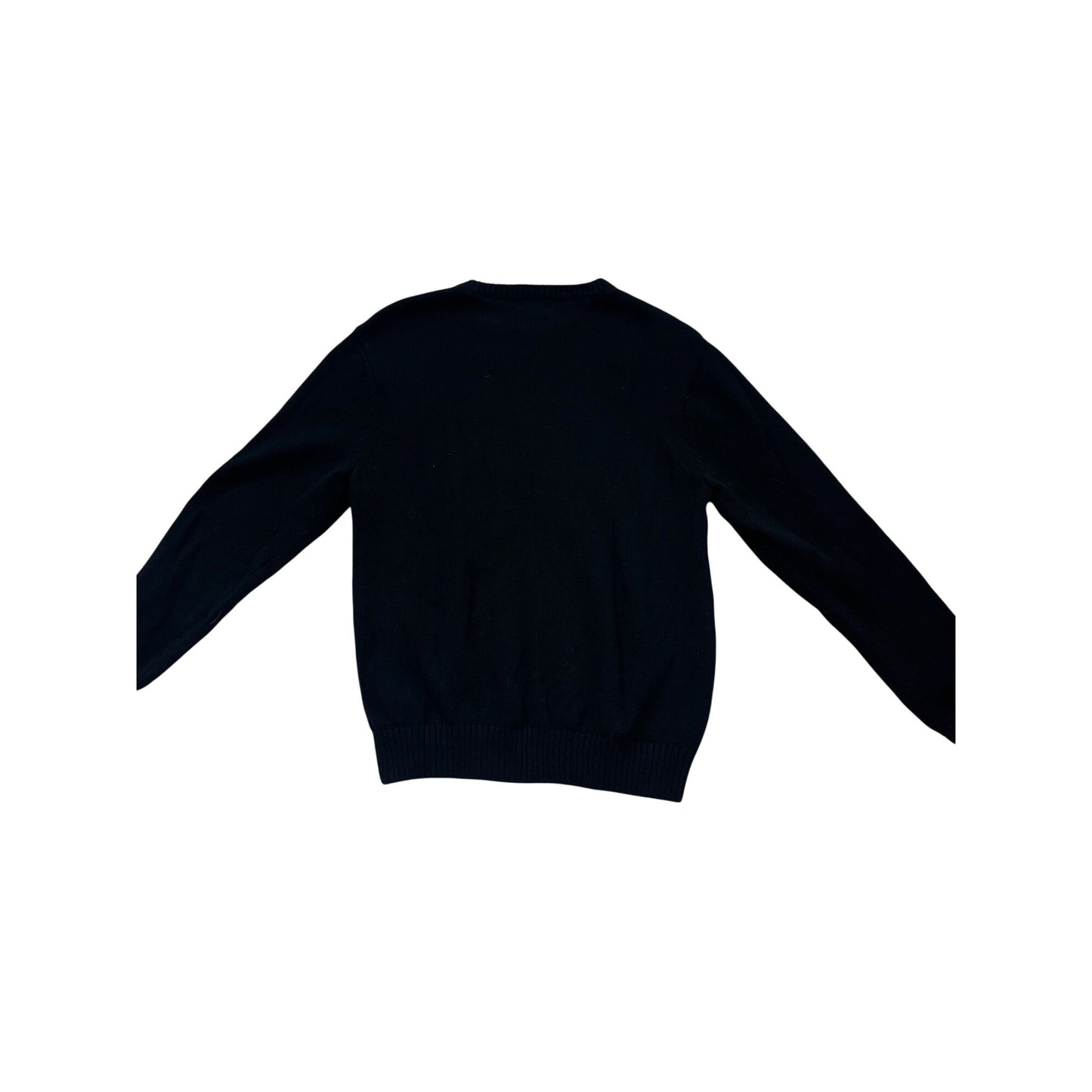 Vintage Dockers Nordic Snowflake Knit Sweater Black & Red Cotton M #996A