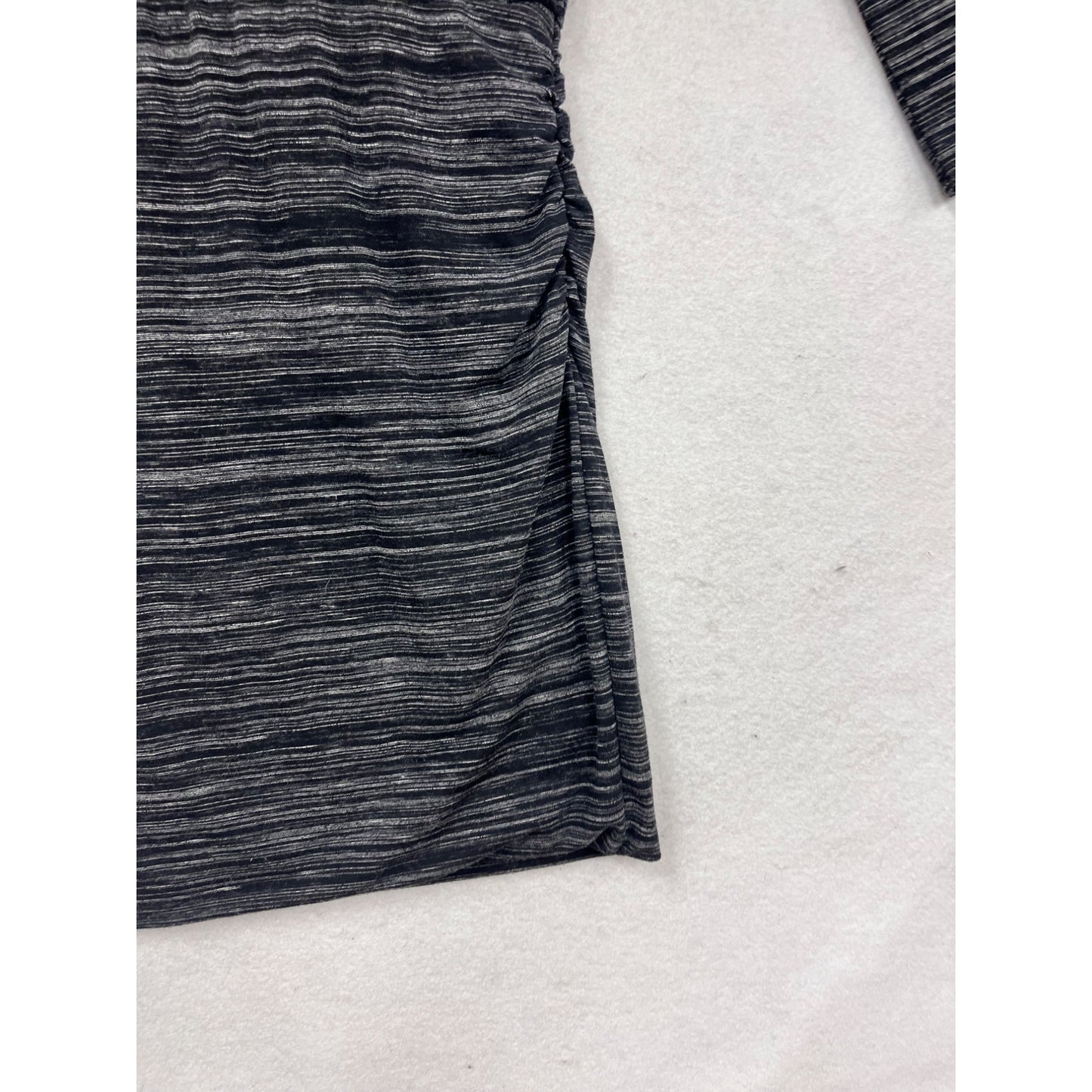 Aventura Womens Gray Stripe Long Sleeve Dress L #405A