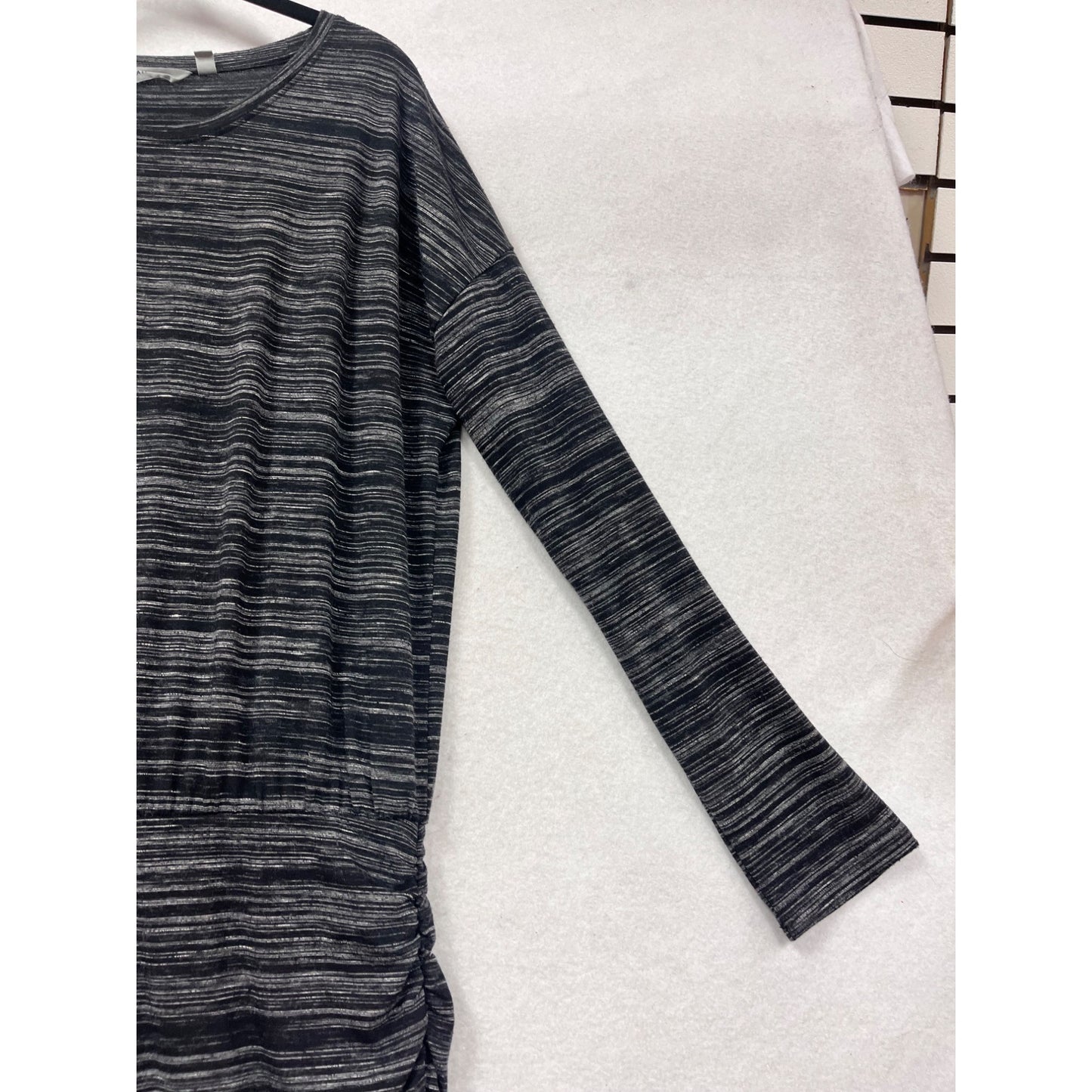 Aventura Womens Gray Stripe Long Sleeve Dress L #405A