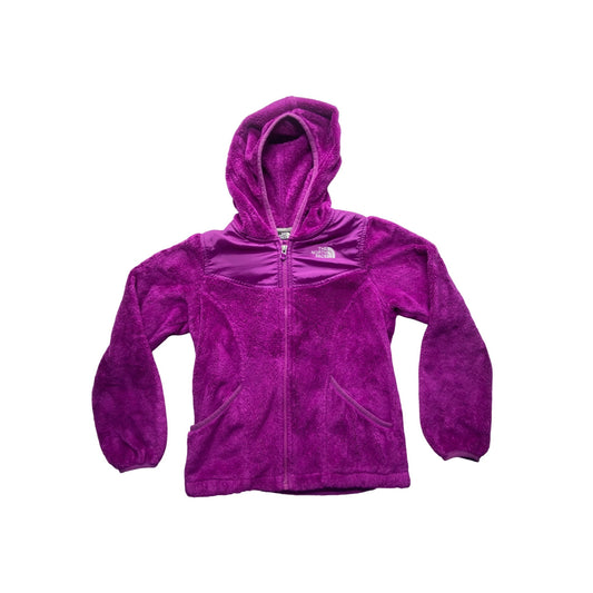 The North Face Girls Fleece Hooded Zip Up Medium Size 10/12 Purple Polyester #7082