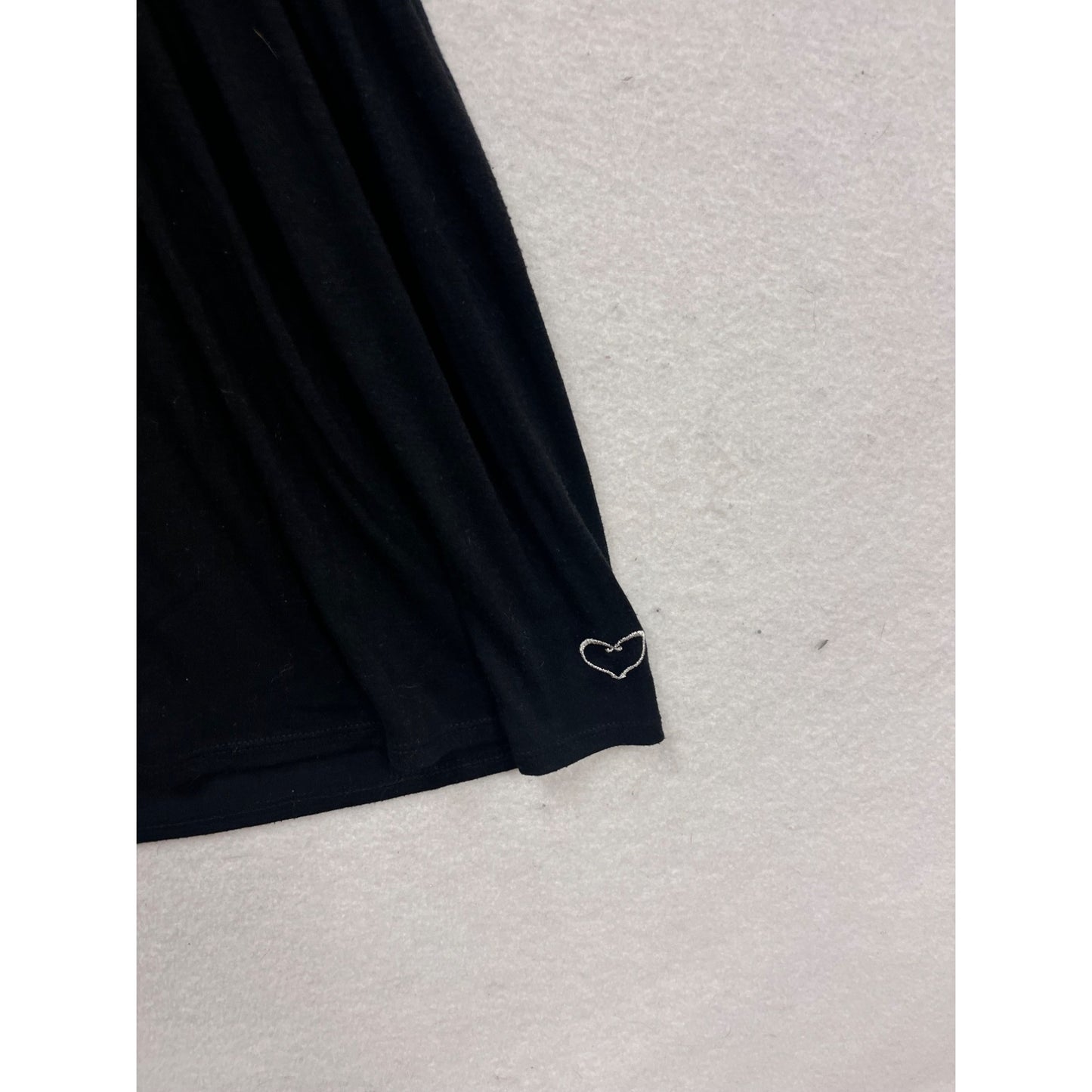 Candies Black Ruched Short Sleeve Dress M #494A