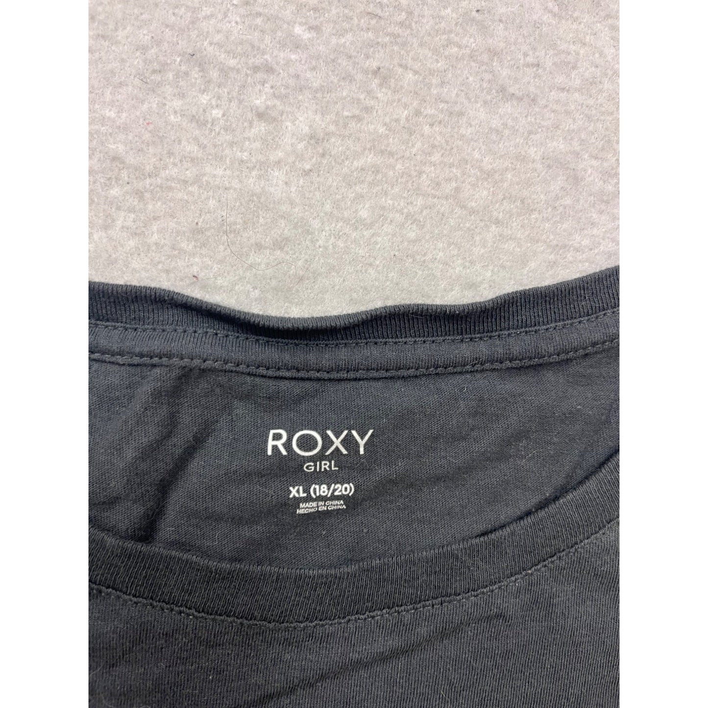 Roxy XL Black Paradise Bound Graphic T-Shirt #474A