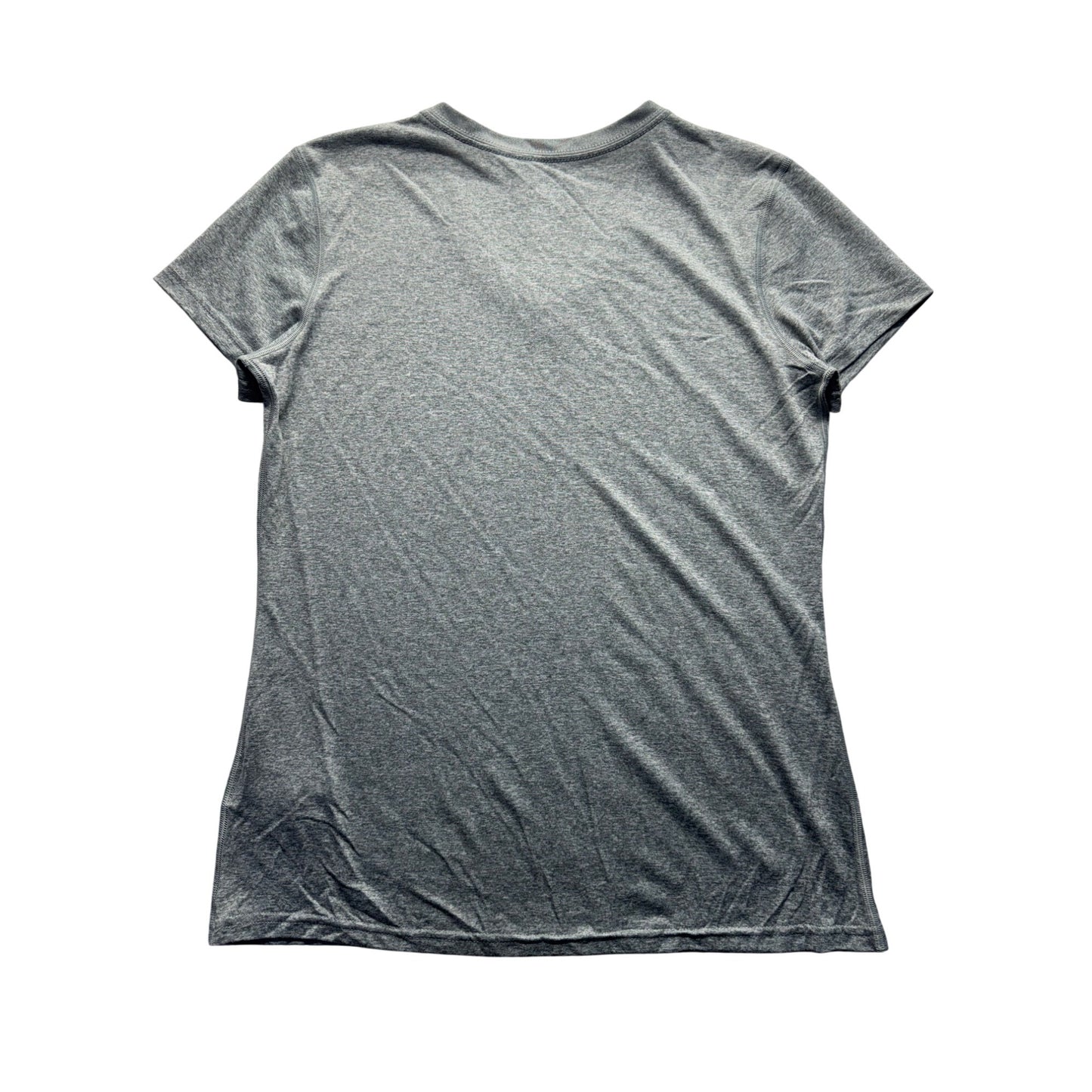 Nike Gray Dri-FIT V-Neck Short Sleeve Athletic Shirt L #9926