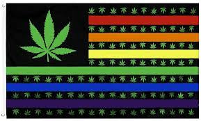 Marijuana USA (rainbow) Flag #41