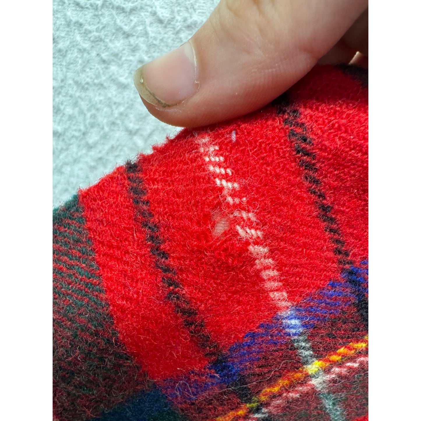 Royal Stewart Tartan Wool Scarf Glen Elgin Made In Scotland Red Green Plaid #9512