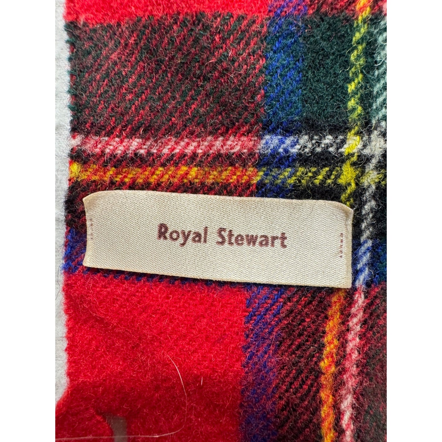 Royal Stewart Tartan Wool Scarf Glen Elgin Made In Scotland Red Green Plaid #9512