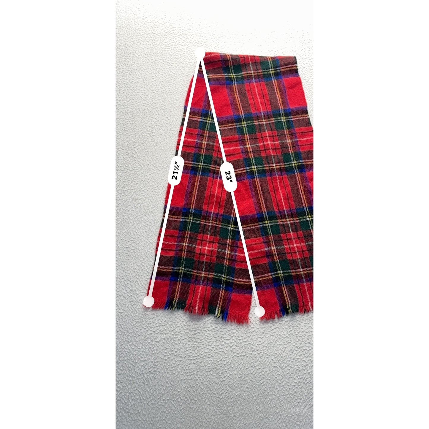 Royal Stewart Tartan Wool Scarf Glen Elgin Made In Scotland Red Green Plaid #9512