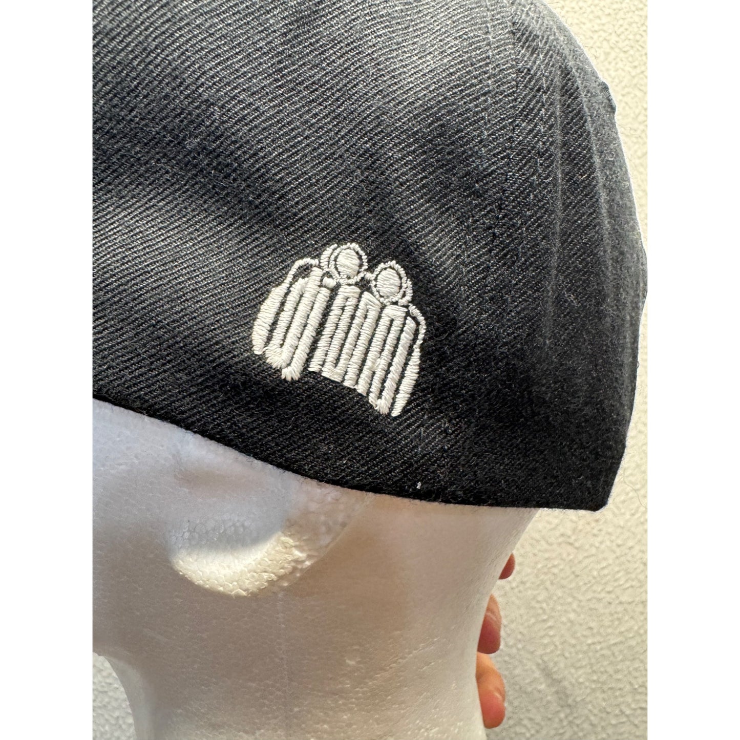 Black Snapback Hat With Multicolor Embroidered Design & Adjustable Back #9696