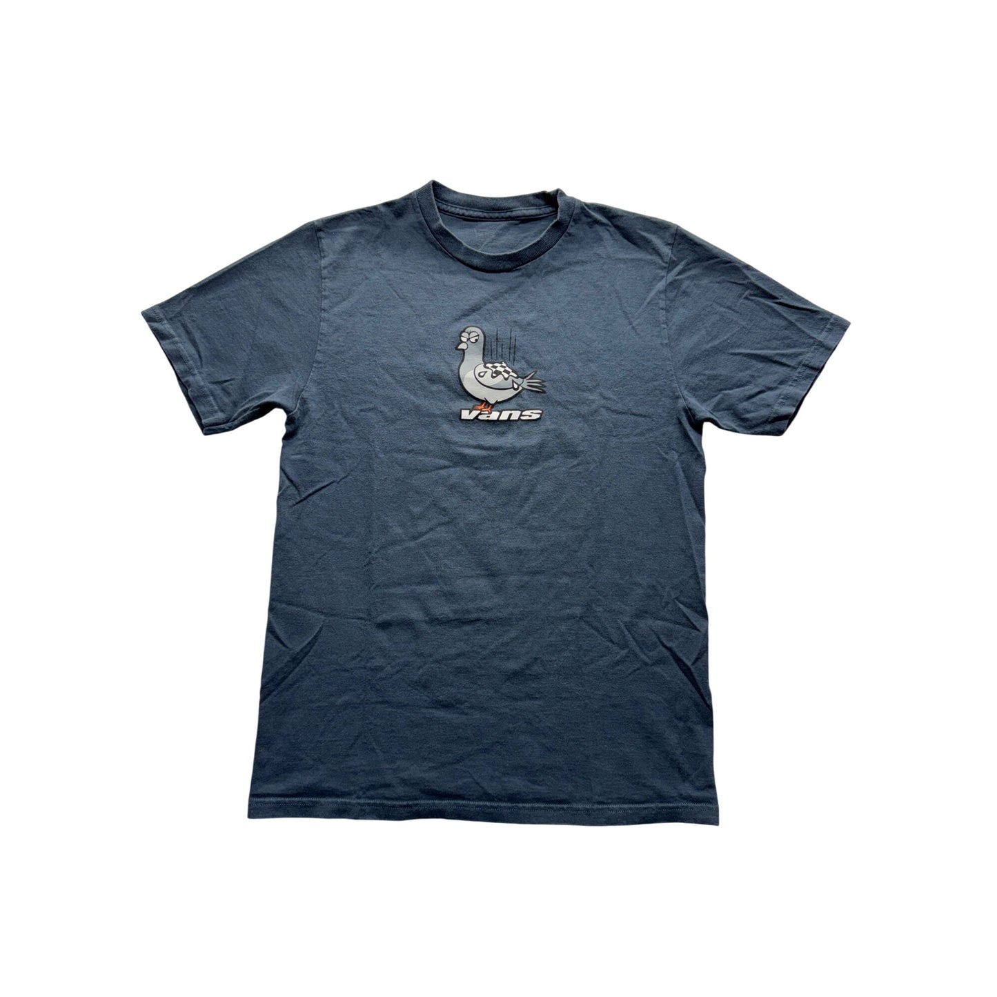 Vans Graphic Tee Size L Blue With Pigeon Print #9043