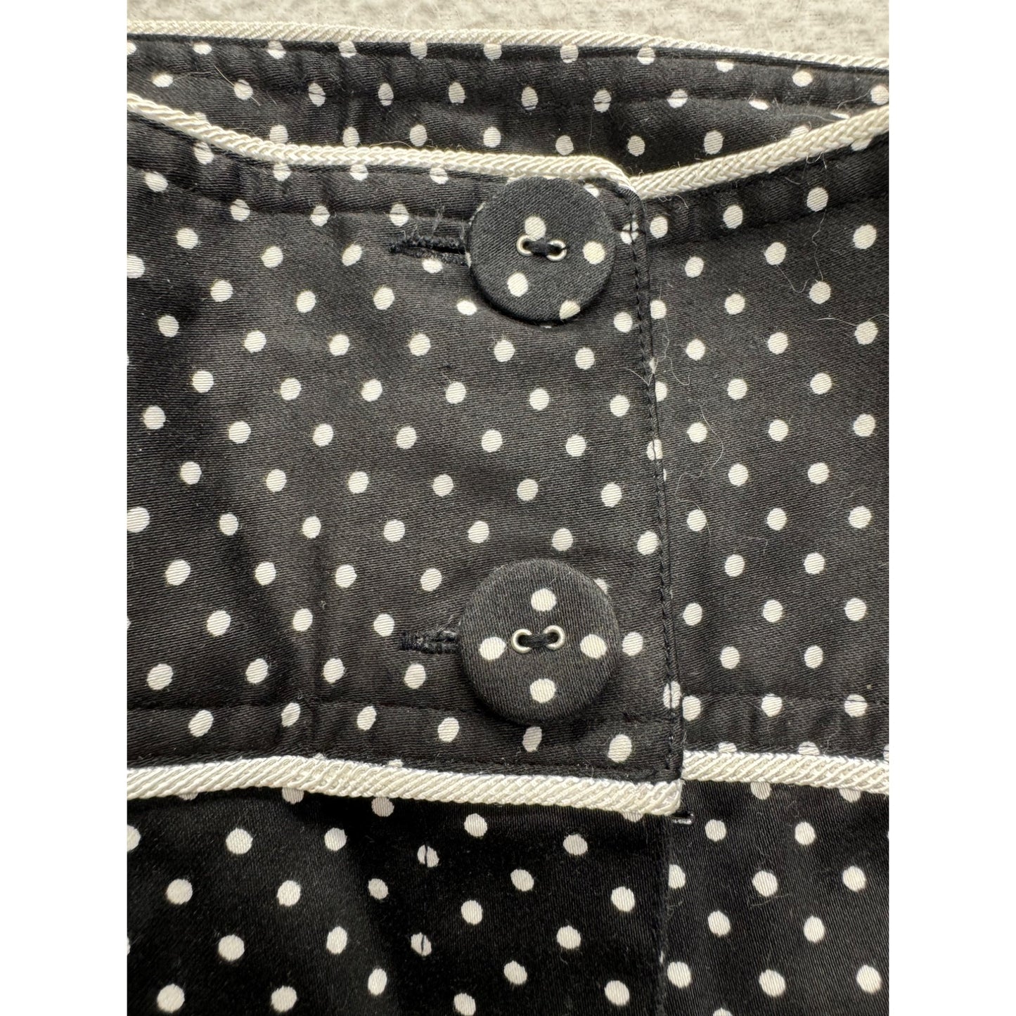D.F.A. New York Black White Polka Dot Cropped Pants Size 12 #9048