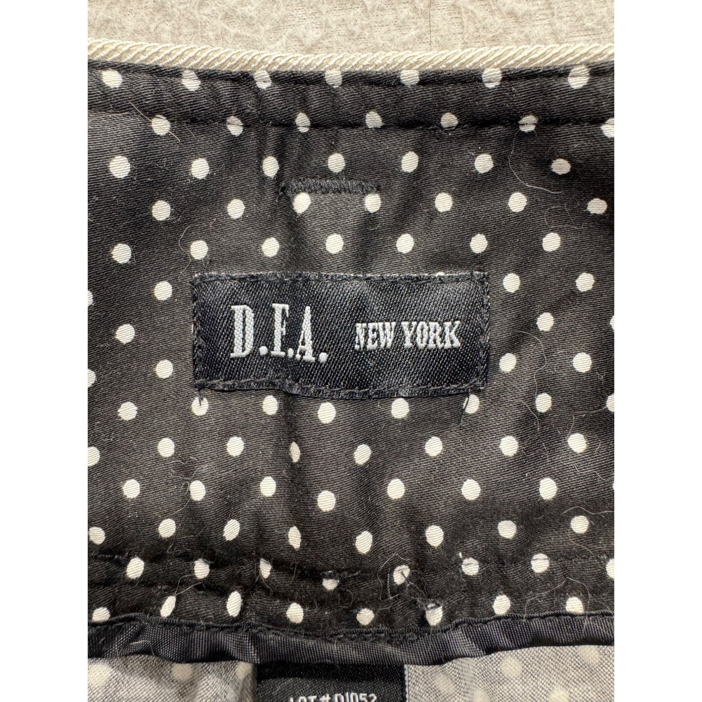 D.F.A. New York Black White Polka Dot Cropped Pants Size 12 #9048
