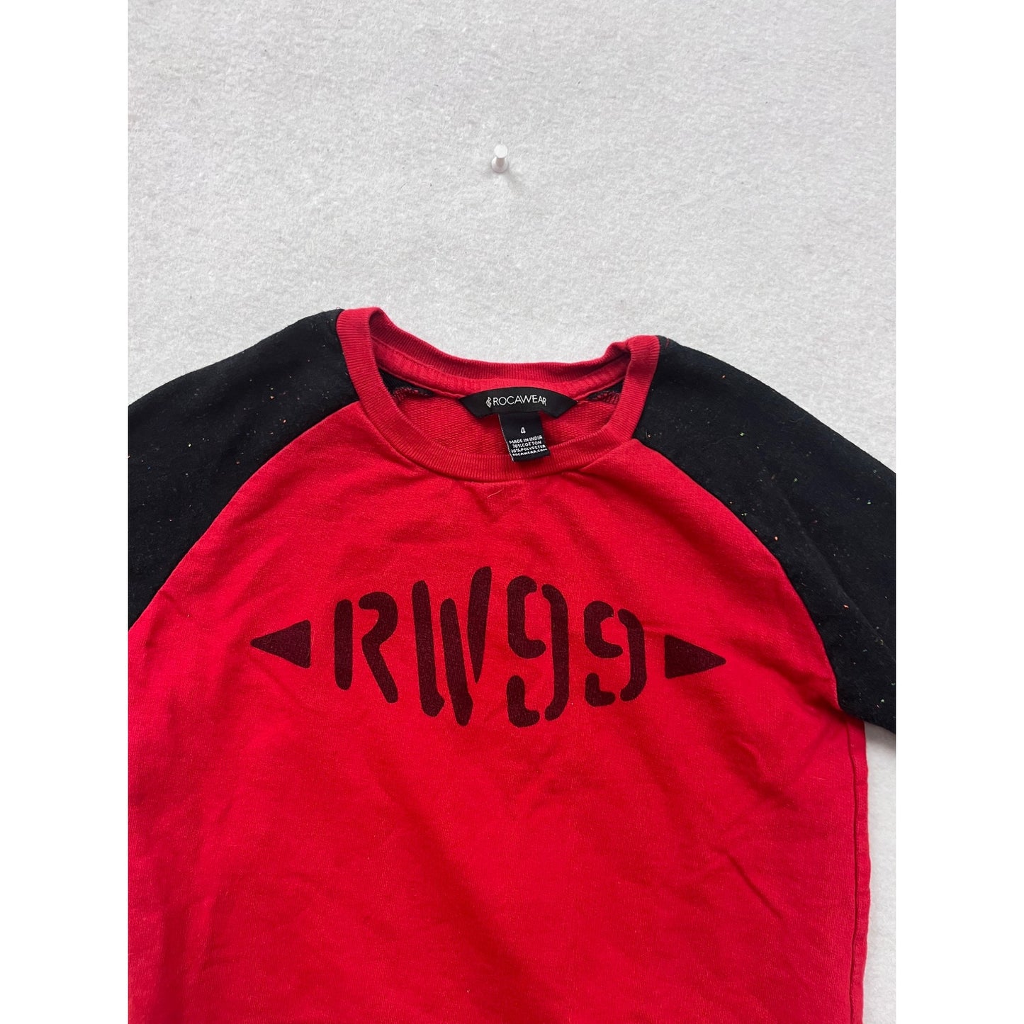 Rocawear Red & Black RW99 Raglan Long Sleeve Shirt Size 4T #8685