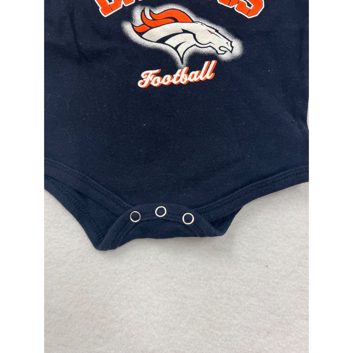 Denver Broncos Baby Bodysuit 0/3M NFL Team Apparel Short Sleeve Snap Closure #6516