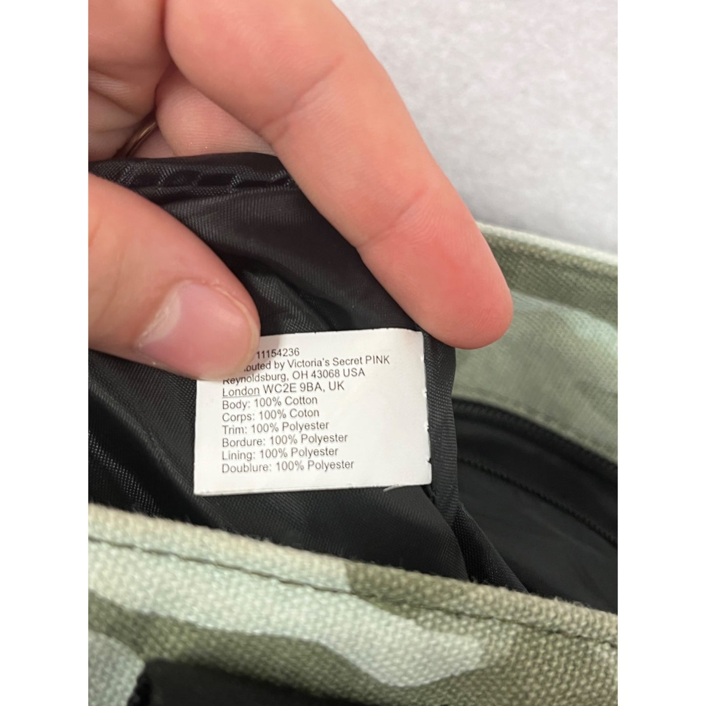 Pink By Victorias Secret Camouflage Canvas Tote Bag #8619