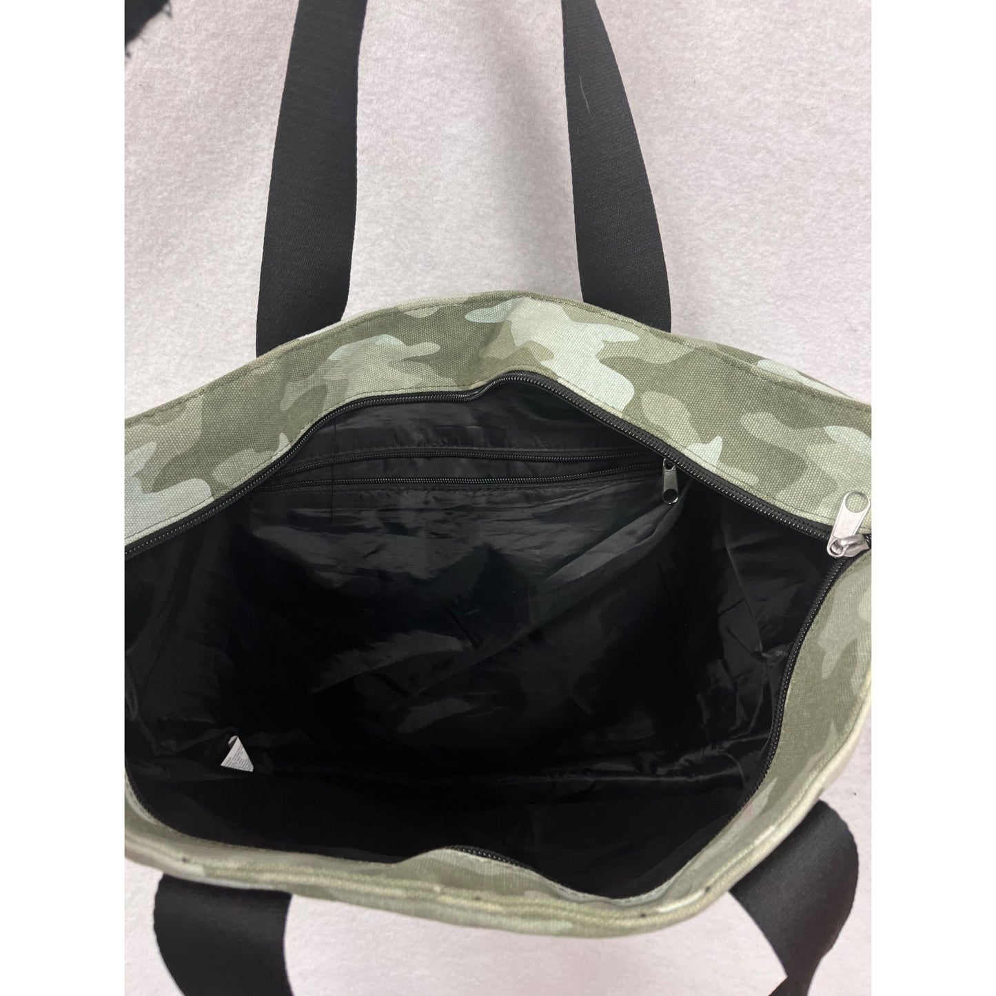 Pink By Victorias Secret Camouflage Canvas Tote Bag #8619