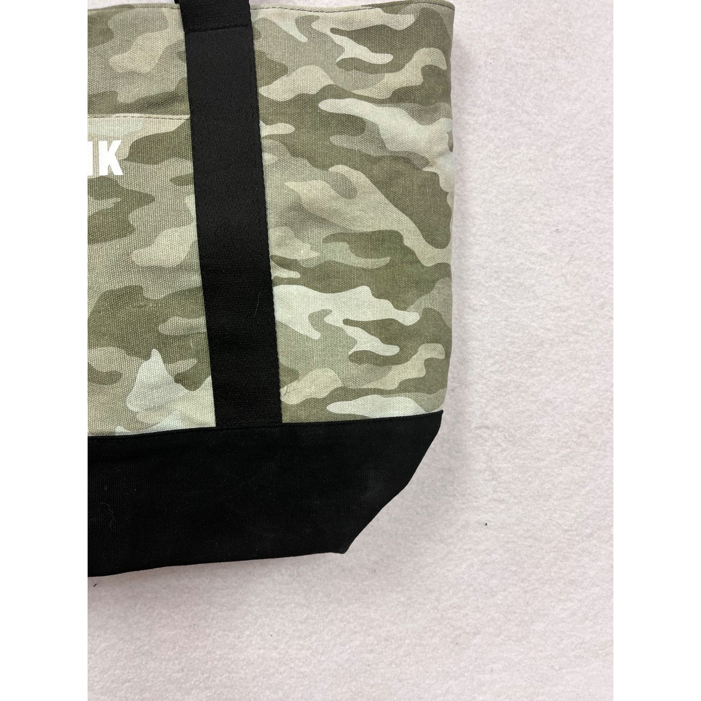 Pink By Victorias Secret Camouflage Canvas Tote Bag #8619