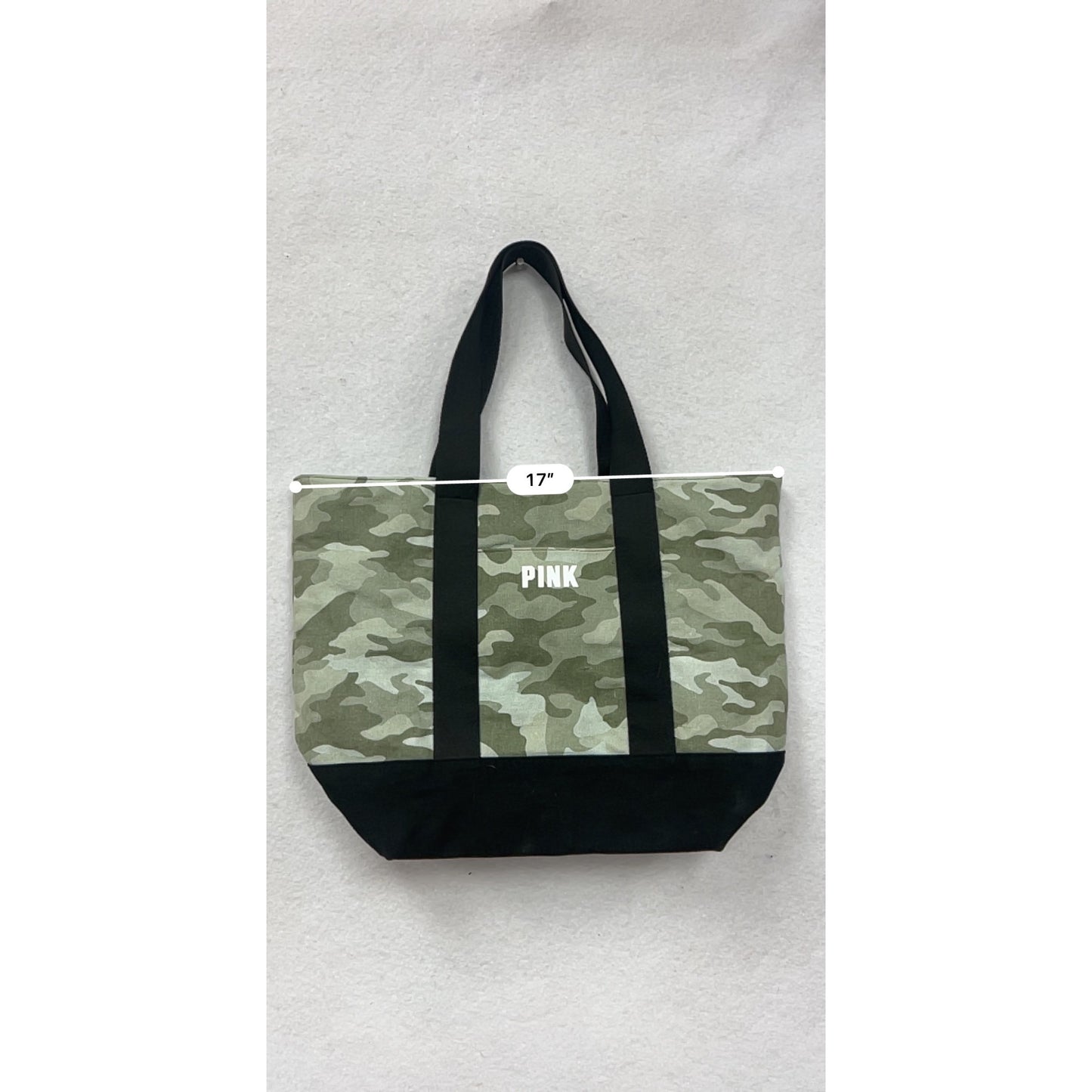 Pink By Victorias Secret Camouflage Canvas Tote Bag #8619