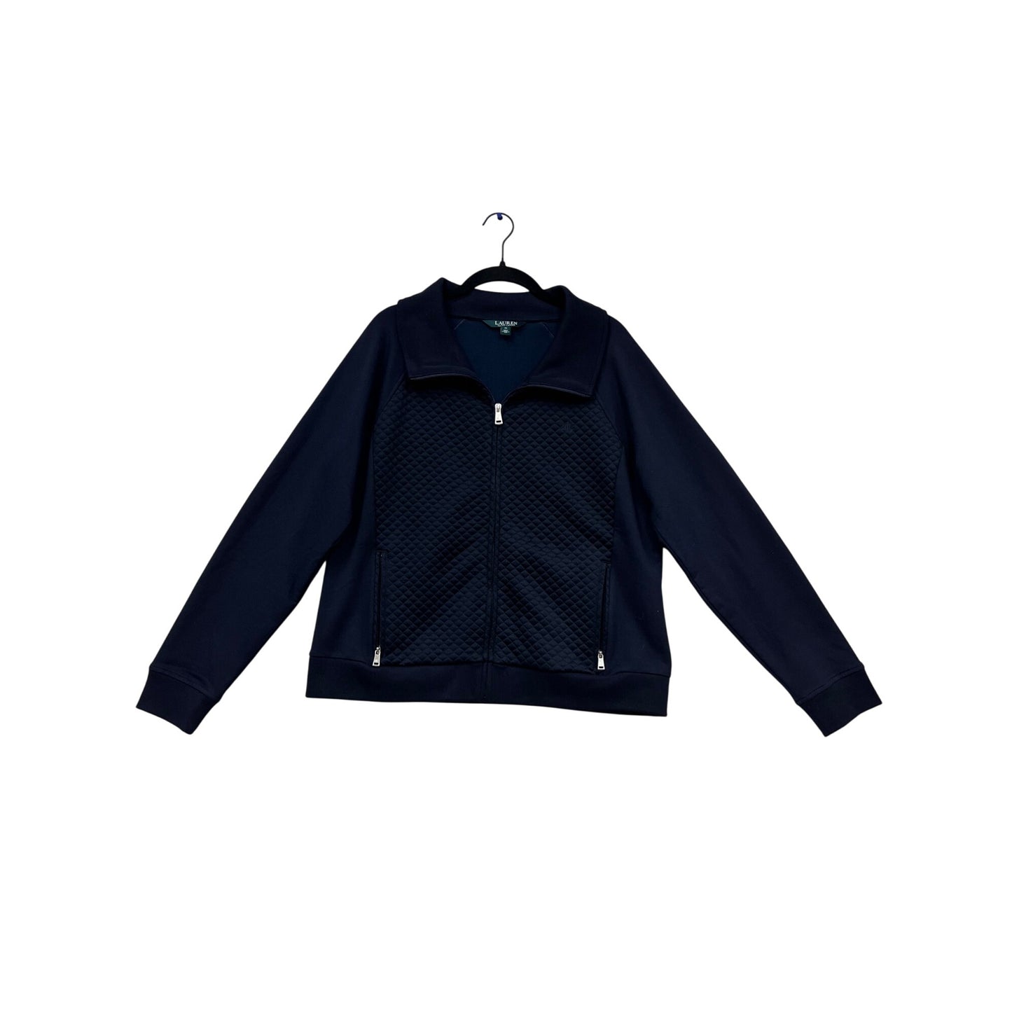 Lauren Ralph Lauren Quilted Full-Zip Navy Jacket XL #797A