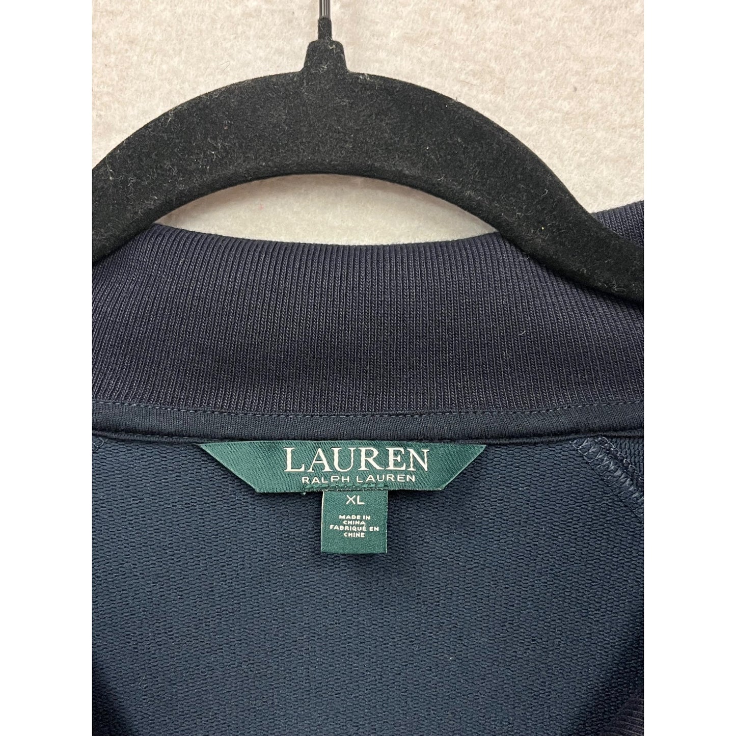Lauren Ralph Lauren Quilted Full-Zip Navy Jacket XL #797A