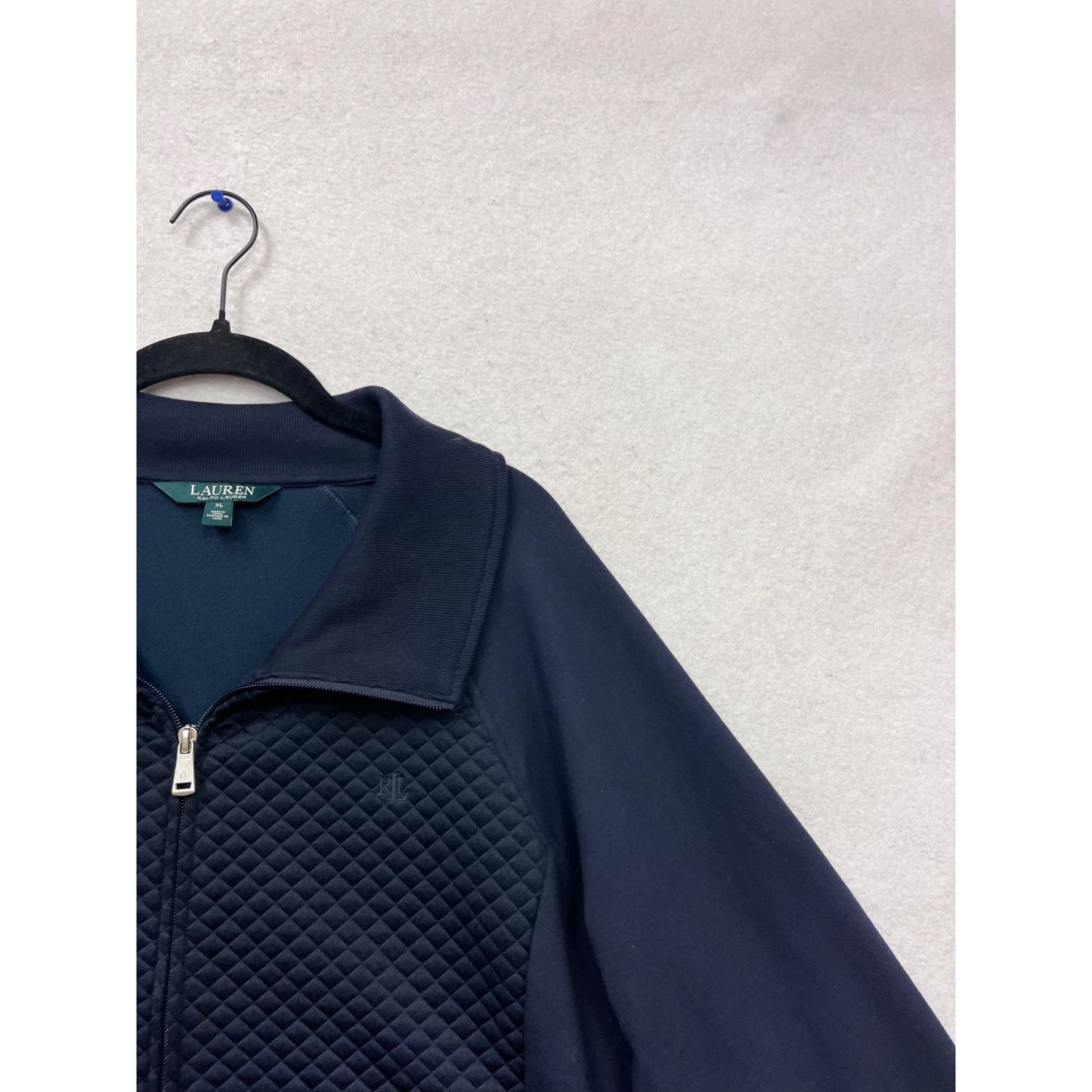 Lauren Ralph Lauren Quilted Full-Zip Navy Jacket XL #797A