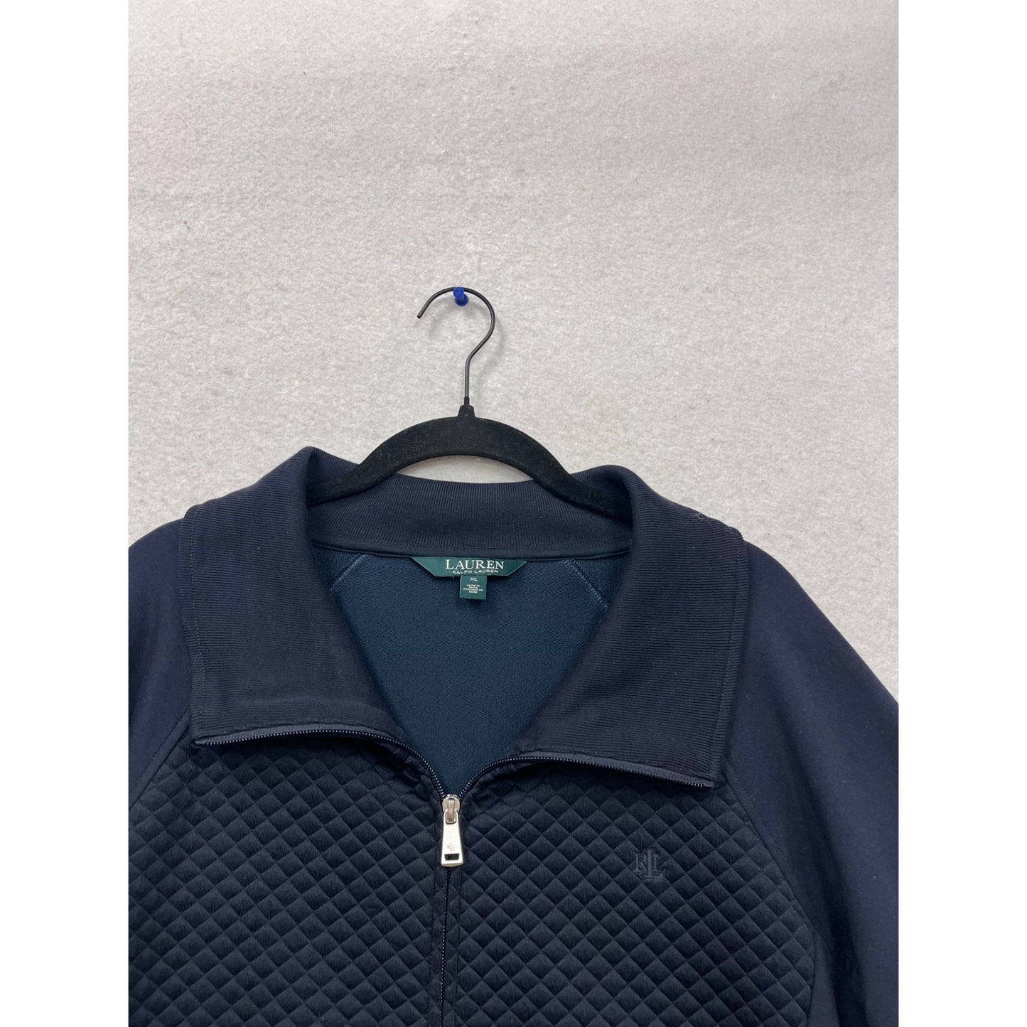 Lauren Ralph Lauren Quilted Full-Zip Navy Jacket XL #797A