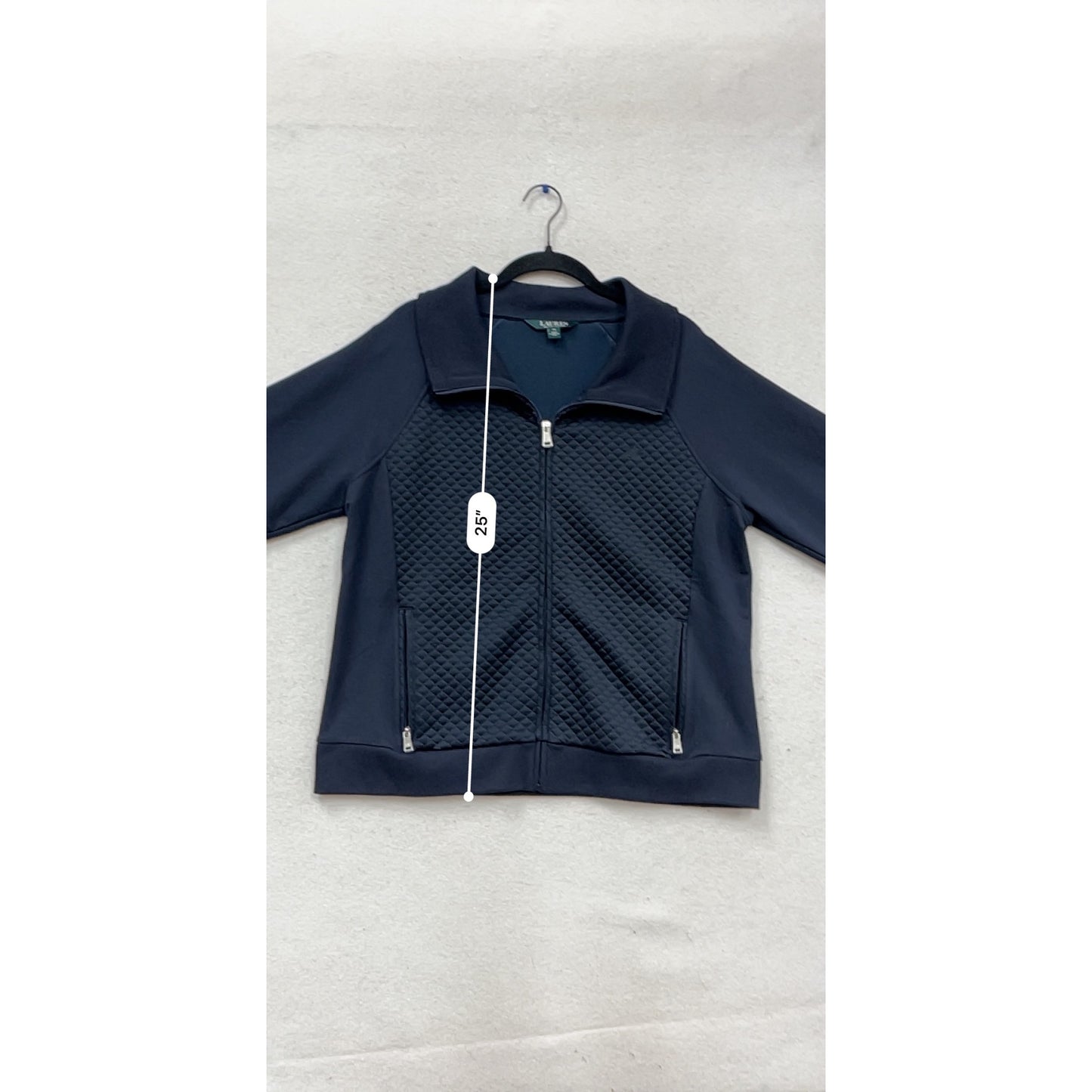 Lauren Ralph Lauren Quilted Full-Zip Navy Jacket XL #797A