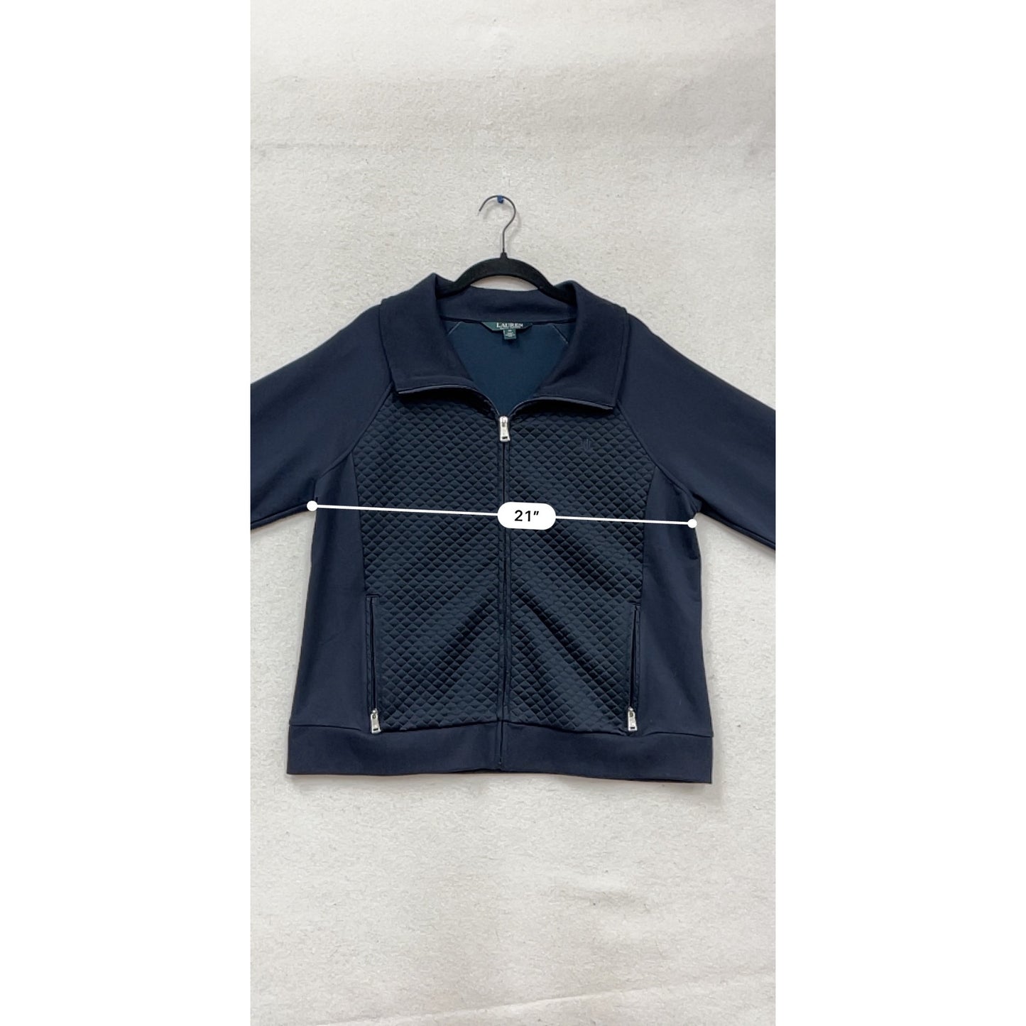 Lauren Ralph Lauren Quilted Full-Zip Navy Jacket XL #797A