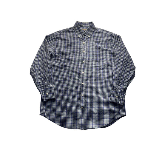 Peter Millar Summer Comfort Gingham Long Sleeve  Shirt L #7914