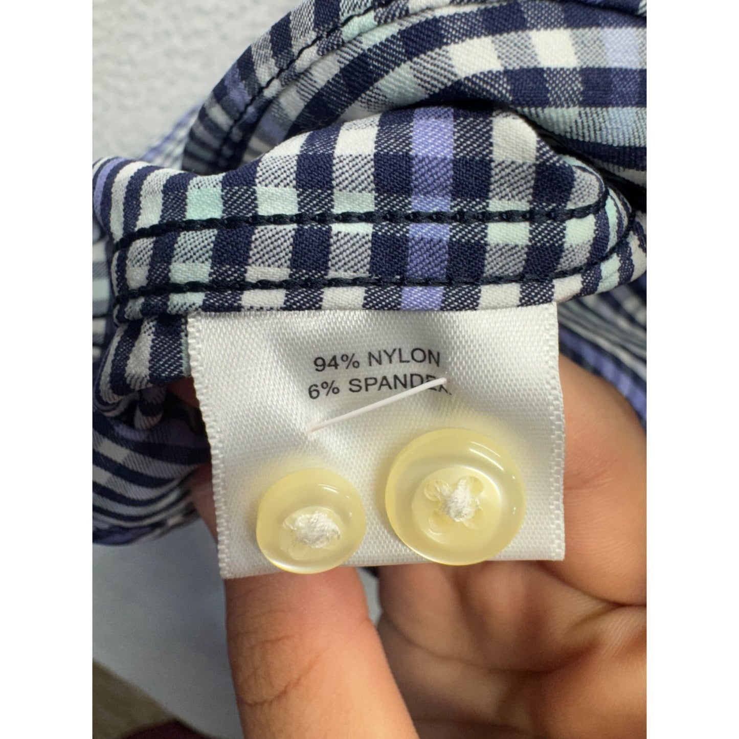 Peter Millar Summer Comfort Gingham Long Sleeve  Shirt L #7914