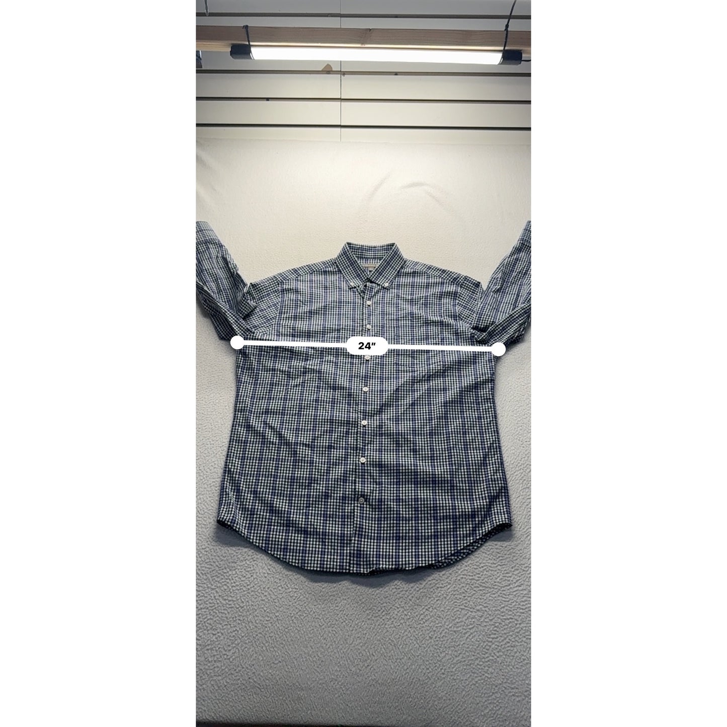 Peter Millar Summer Comfort Gingham Long Sleeve  Shirt L #7914