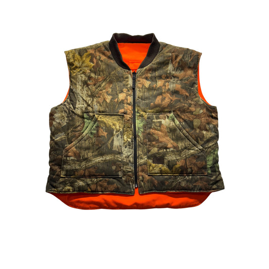 Reversible Walls Camouflage & Blaze Orange Hunting Vest With Pockets #9464